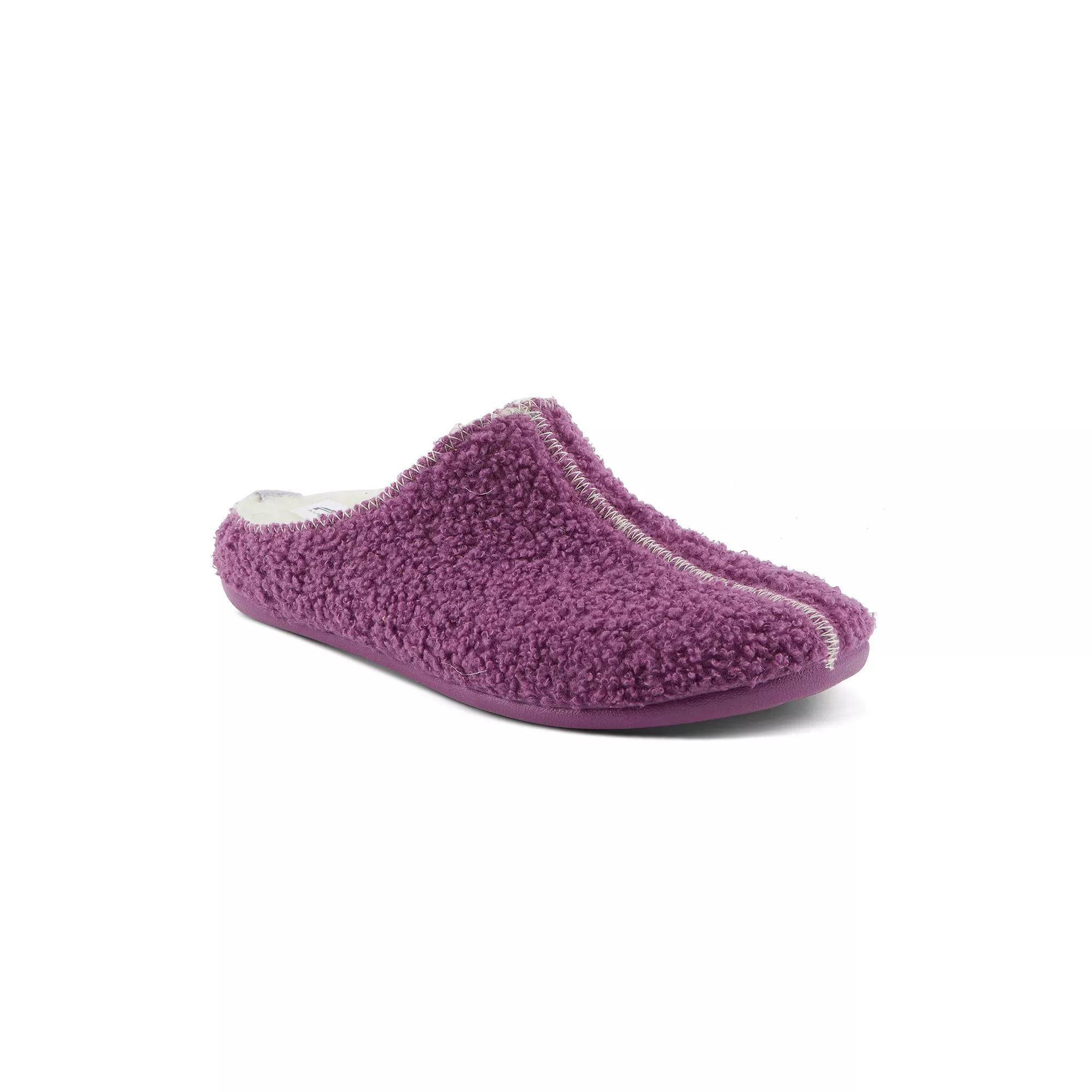 Flexus by Spring Step Lyndel Womens Sherpa Slippers Purple Product Image