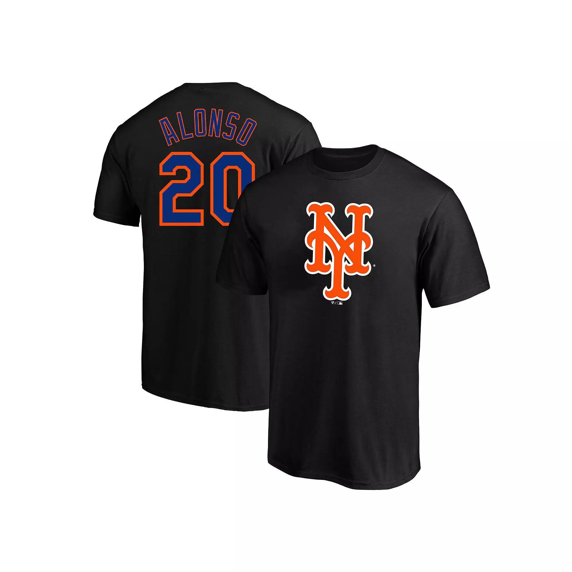 Men's Pete Alonso Black New York Mets Big & Tall Name & Number T-Shirt, Size: 6XB Product Image