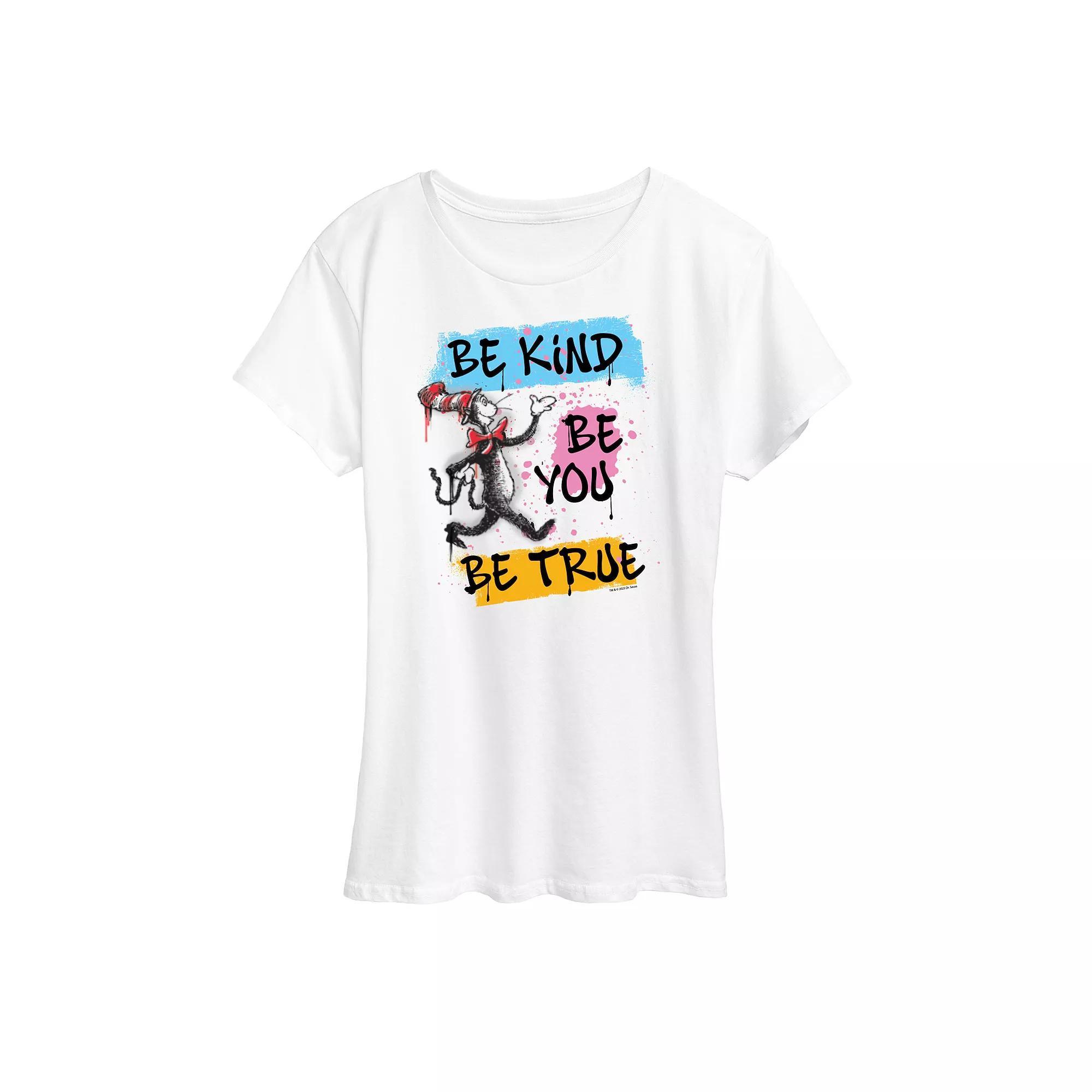 Womens Dr. Seuss Be Kind Be You Be True Graphic Tee Product Image