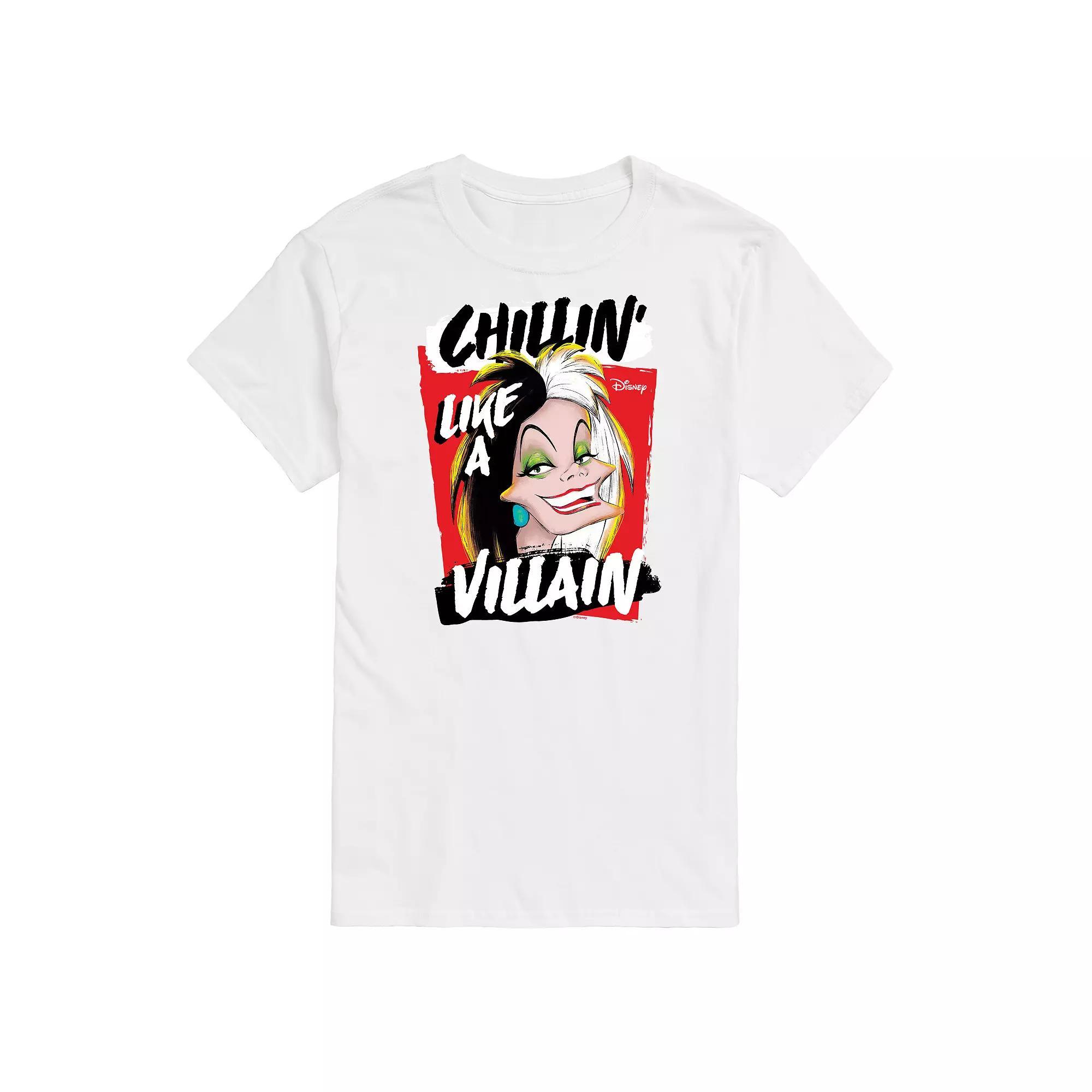 Disney Villains Cruella Big & Tall Chillin Like Villain Graphic Tee, Mens Product Image