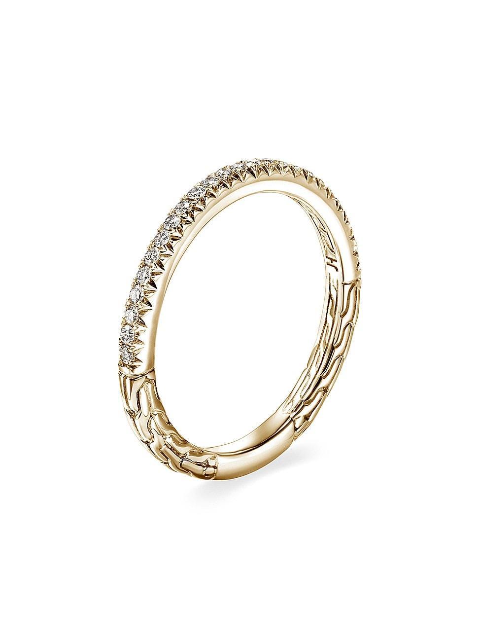 Womens JH Essentials Pav 14K Yellow Gold & 0.24 TCW Diamond Band Ring Product Image