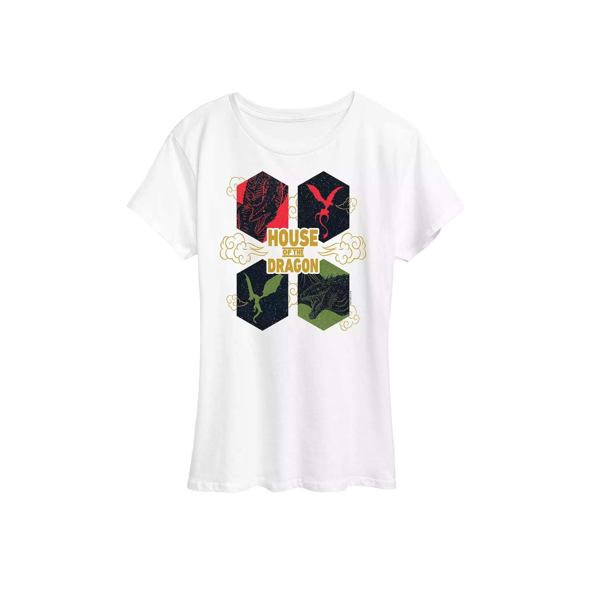 Womens House of the Dragon Dragon Icon Grid Graphic Tee Product Image