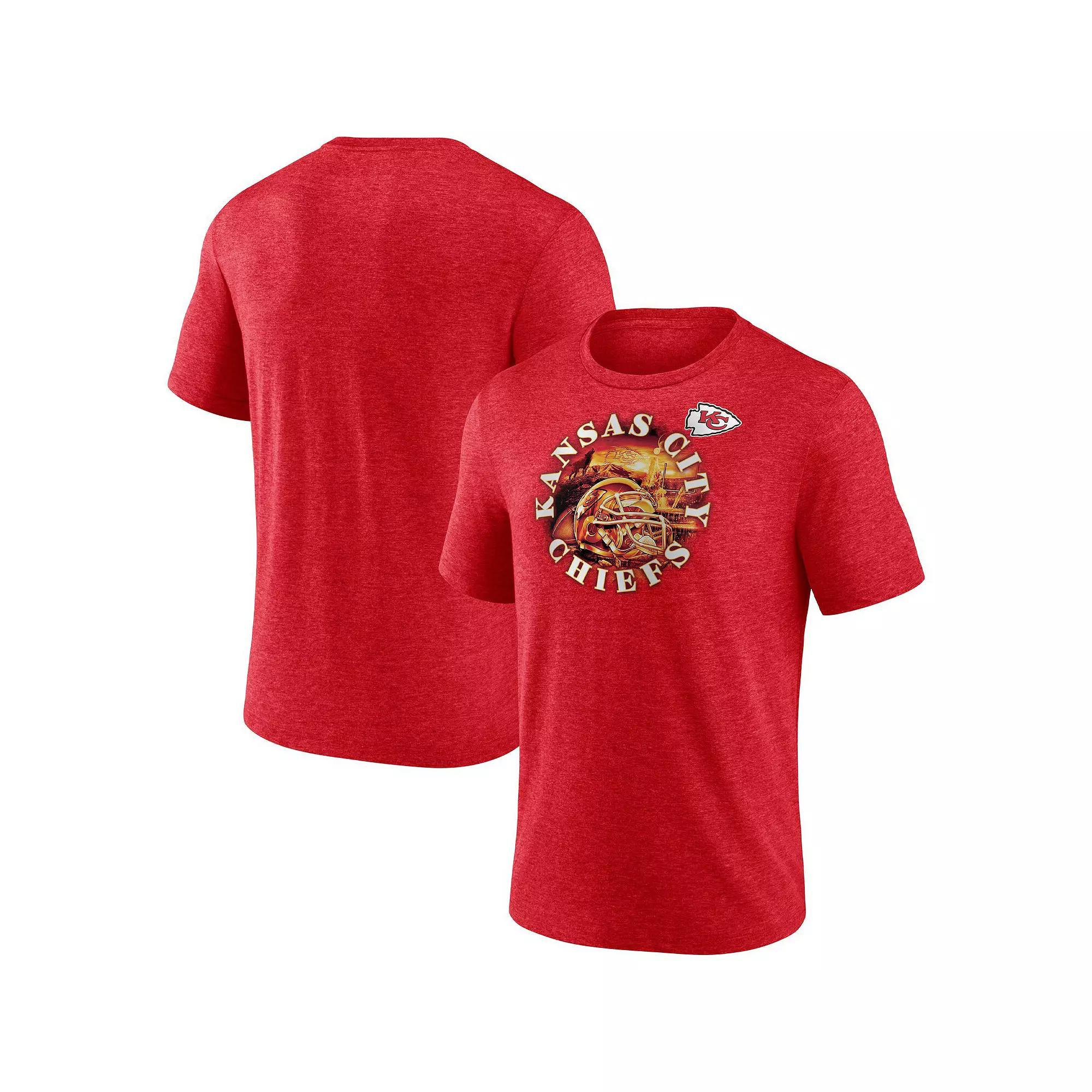 Men's Fanatics Branded Heathered Red Kansas City Chiefs Sporting Chance T-Shirt, Size: XL Product Image