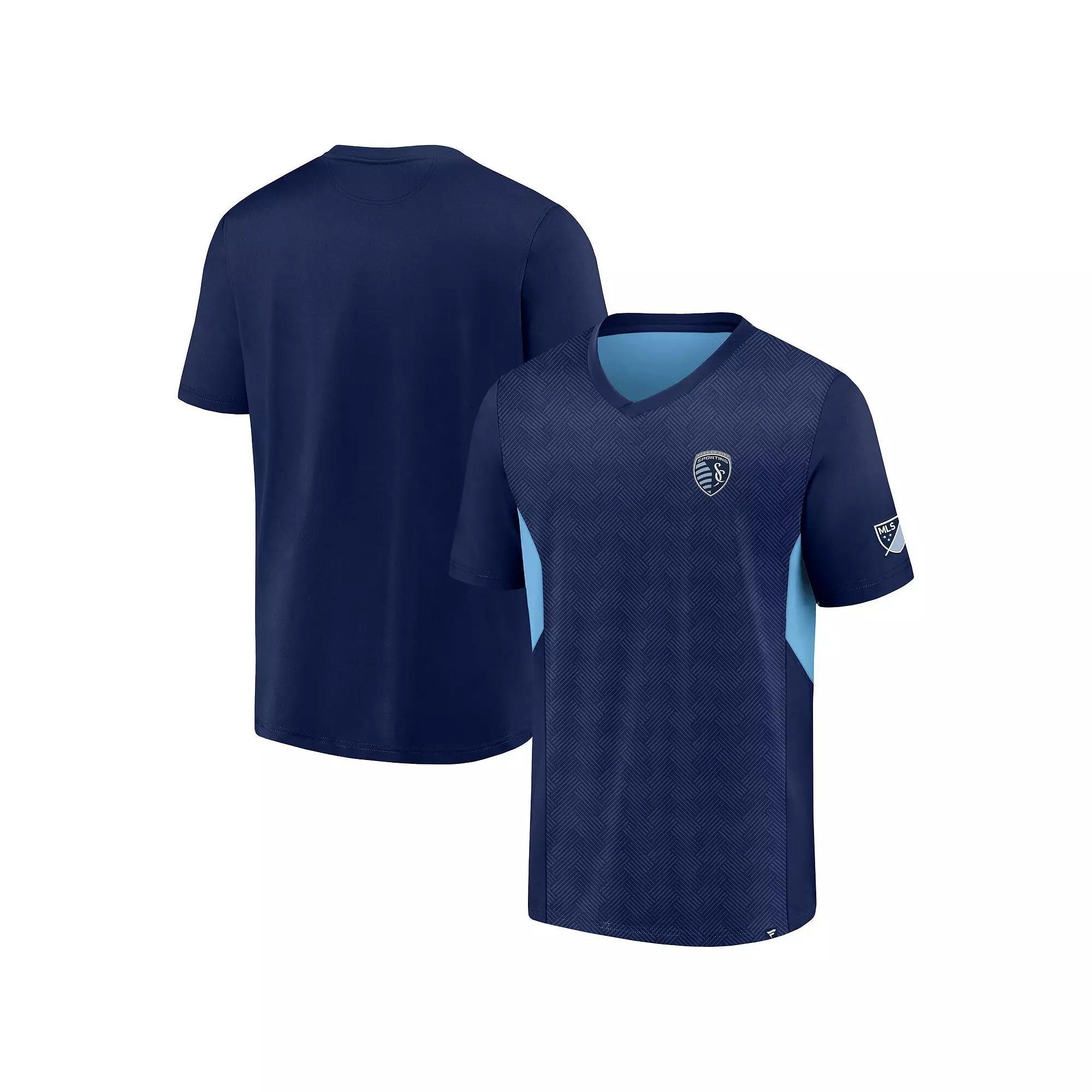 Mens Fanatics Branded Sporting Kansas City Extended Play V-Neck T-Shirt Blue Product Image