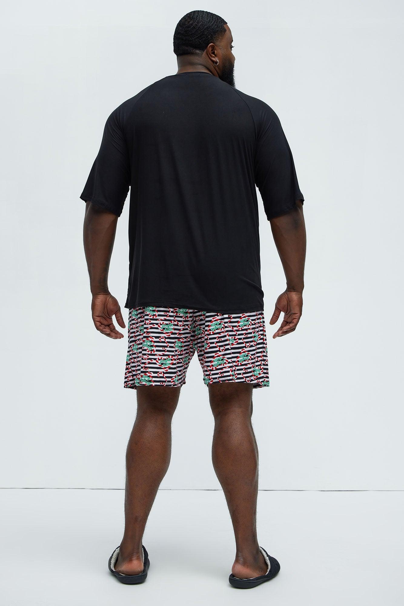 Single Ready To Jingle Holiday PJ Set - Black/combo Product Image