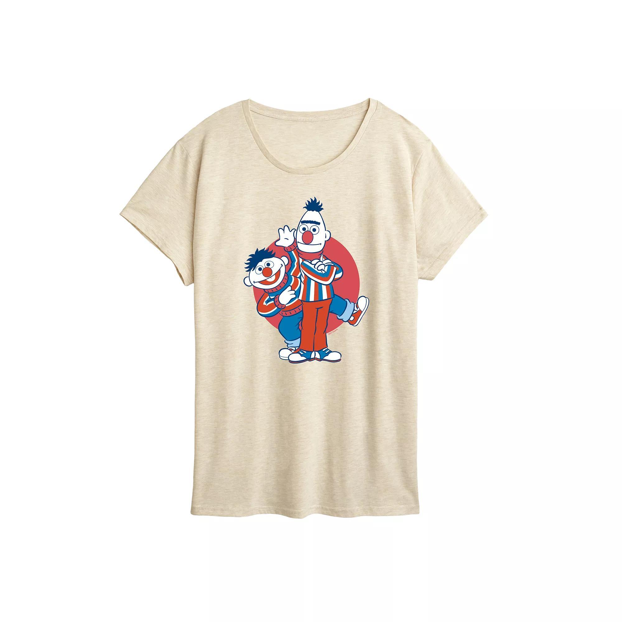 Womens Sesame Street Bert & Ernie USA Graphic Tee Product Image