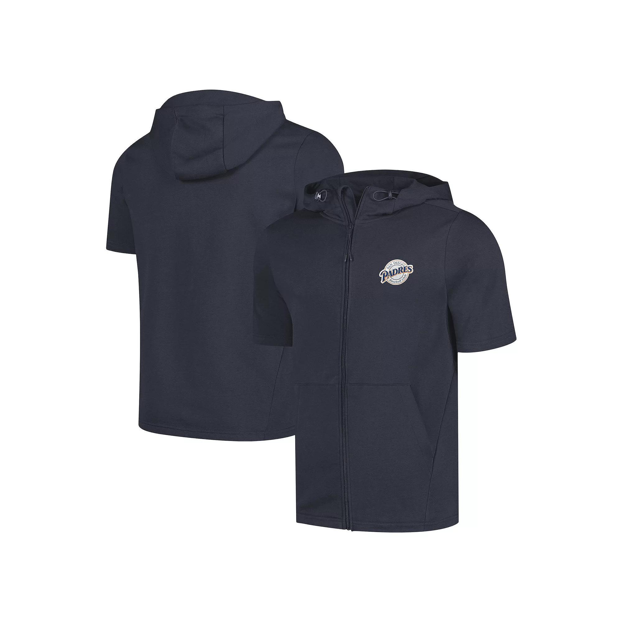Mens Levelwear Houston Astros Recruit Short Sleeve Full-Zip Hoodie Blue Product Image