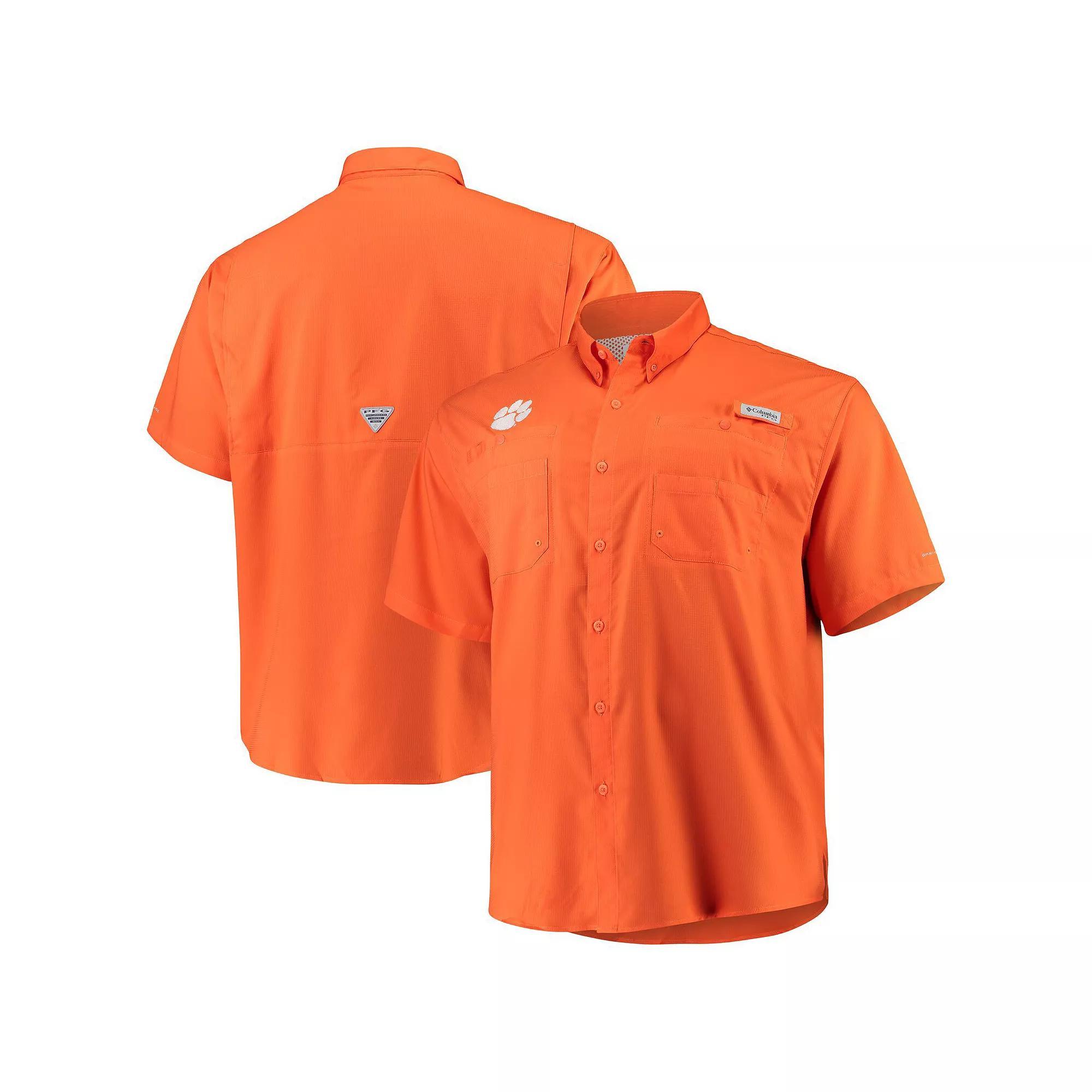 Mens Columbia Clemson Tigers Big & Tall Collegiate Tamiami Button-Down Shirt Product Image
