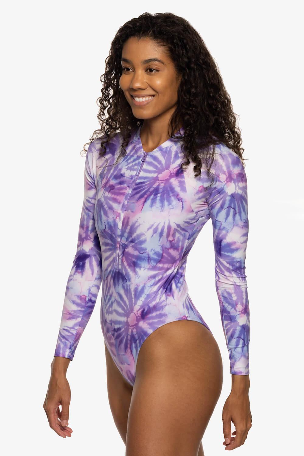 Paloma Long Sleeve Zip-Up Surf One Piece Product Image