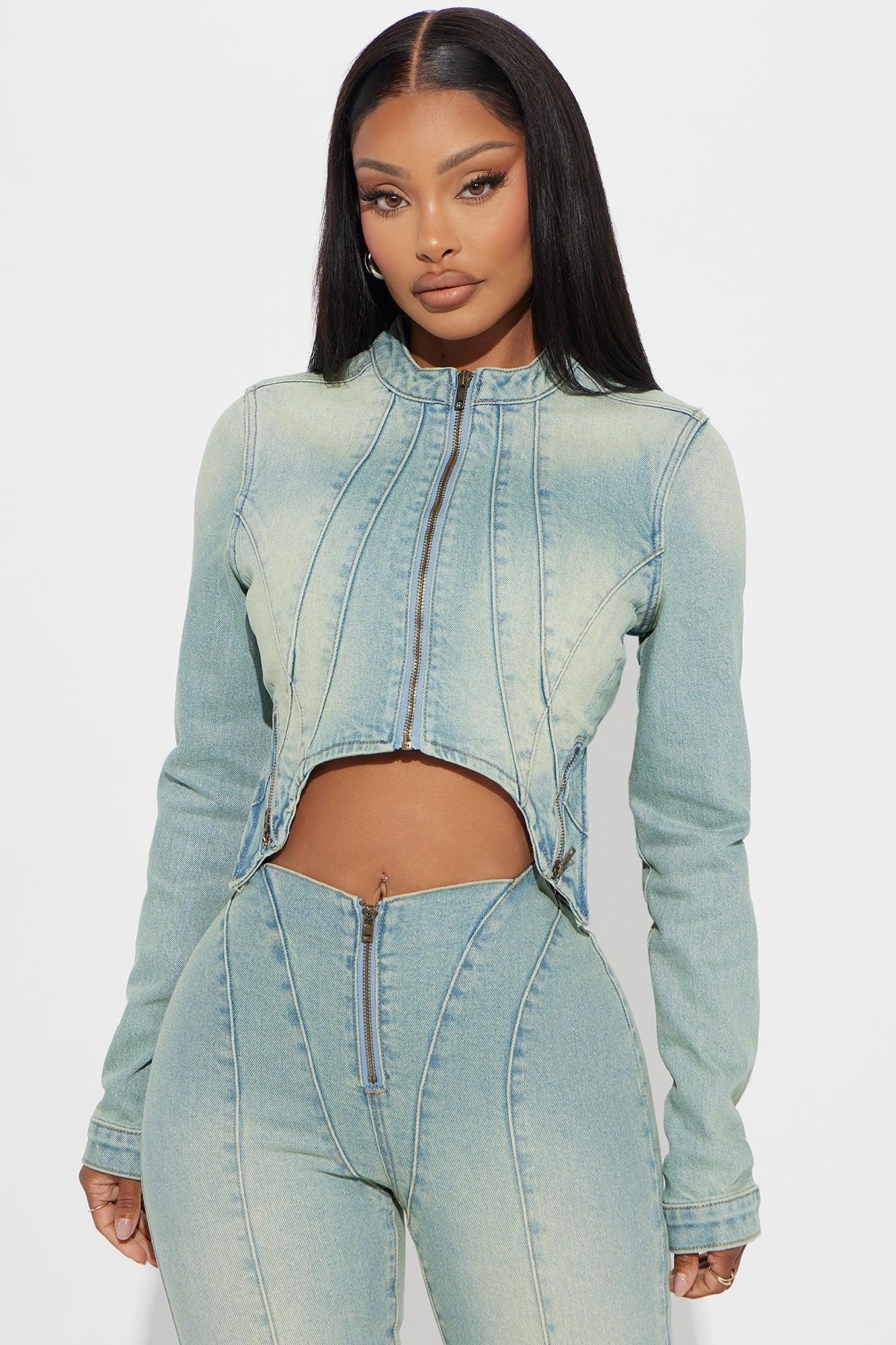 She's A Stunner Denim Jacket - Vintage Wash Product Image