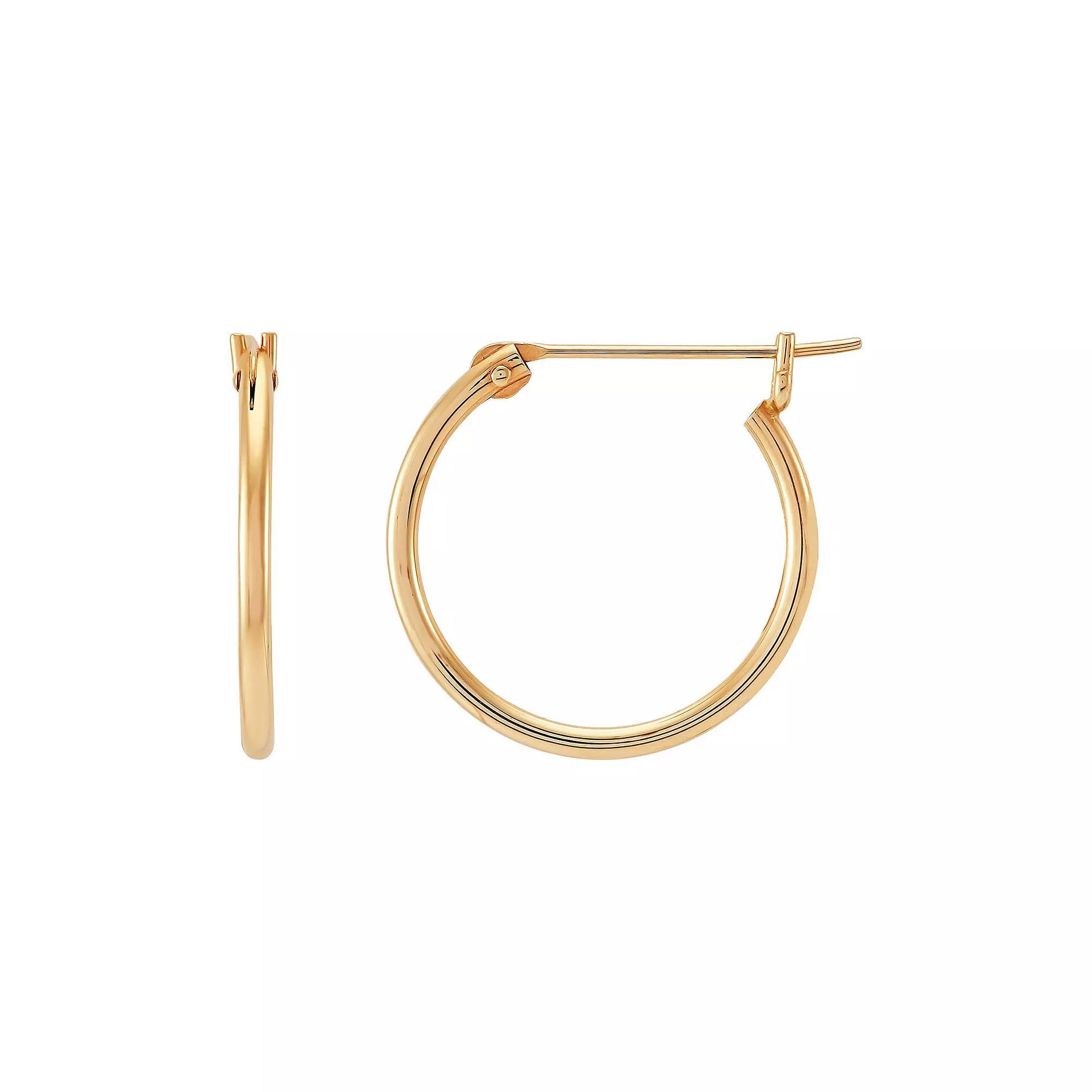 Everlasting Gold 10k Gold Hoop Earrings, Womens Product Image