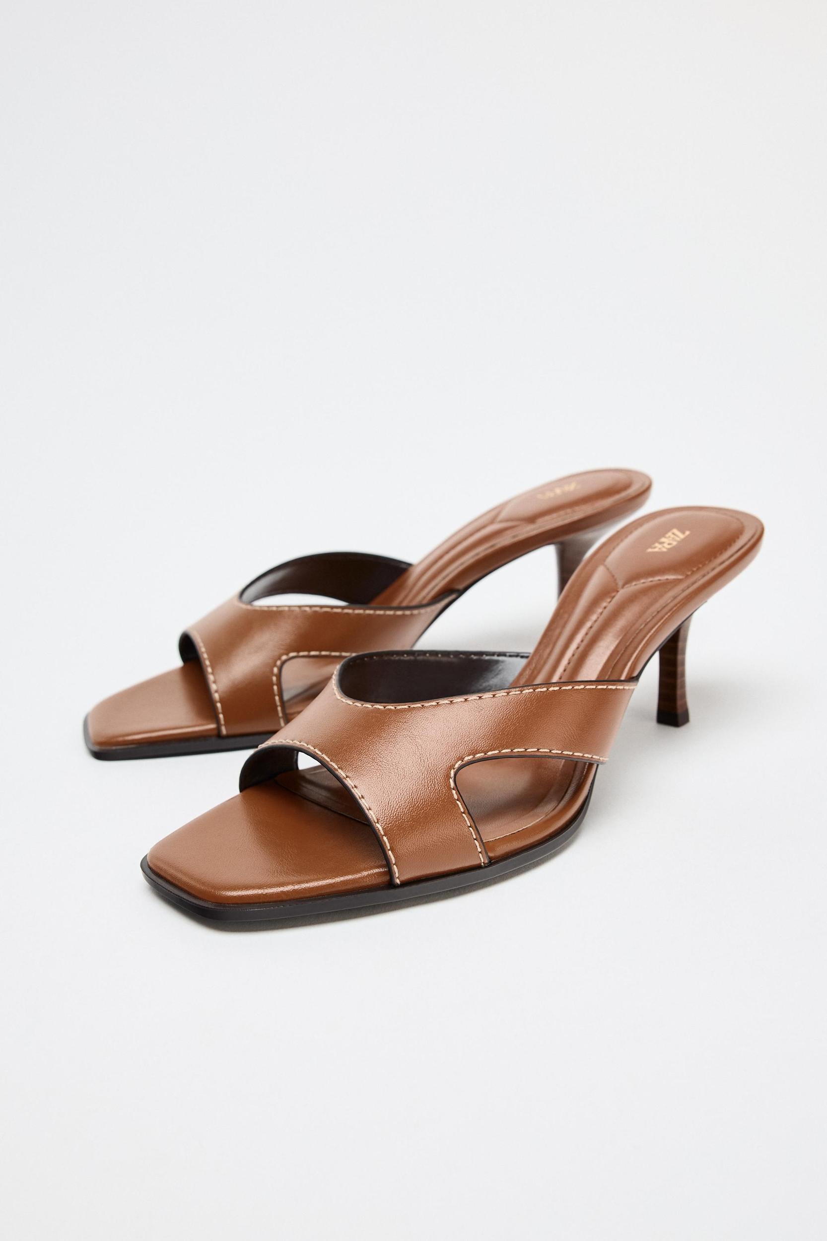 STITCHED HEEL SANDALS Product Image