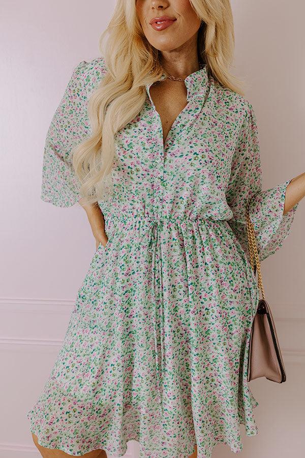 Headed Down Memory Lane Dress In Mint Curves Product Image