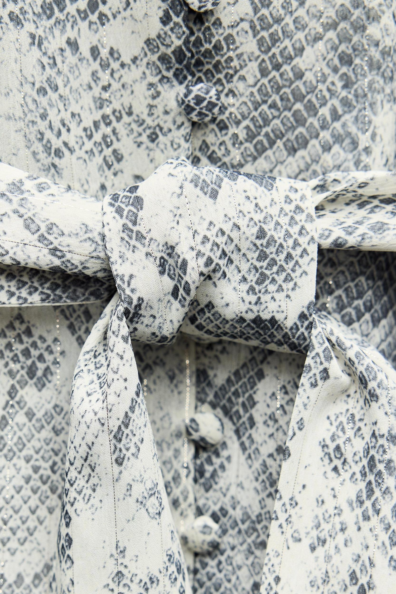 METALLIC THREAD ANIMAL PRINT DRESS Product Image