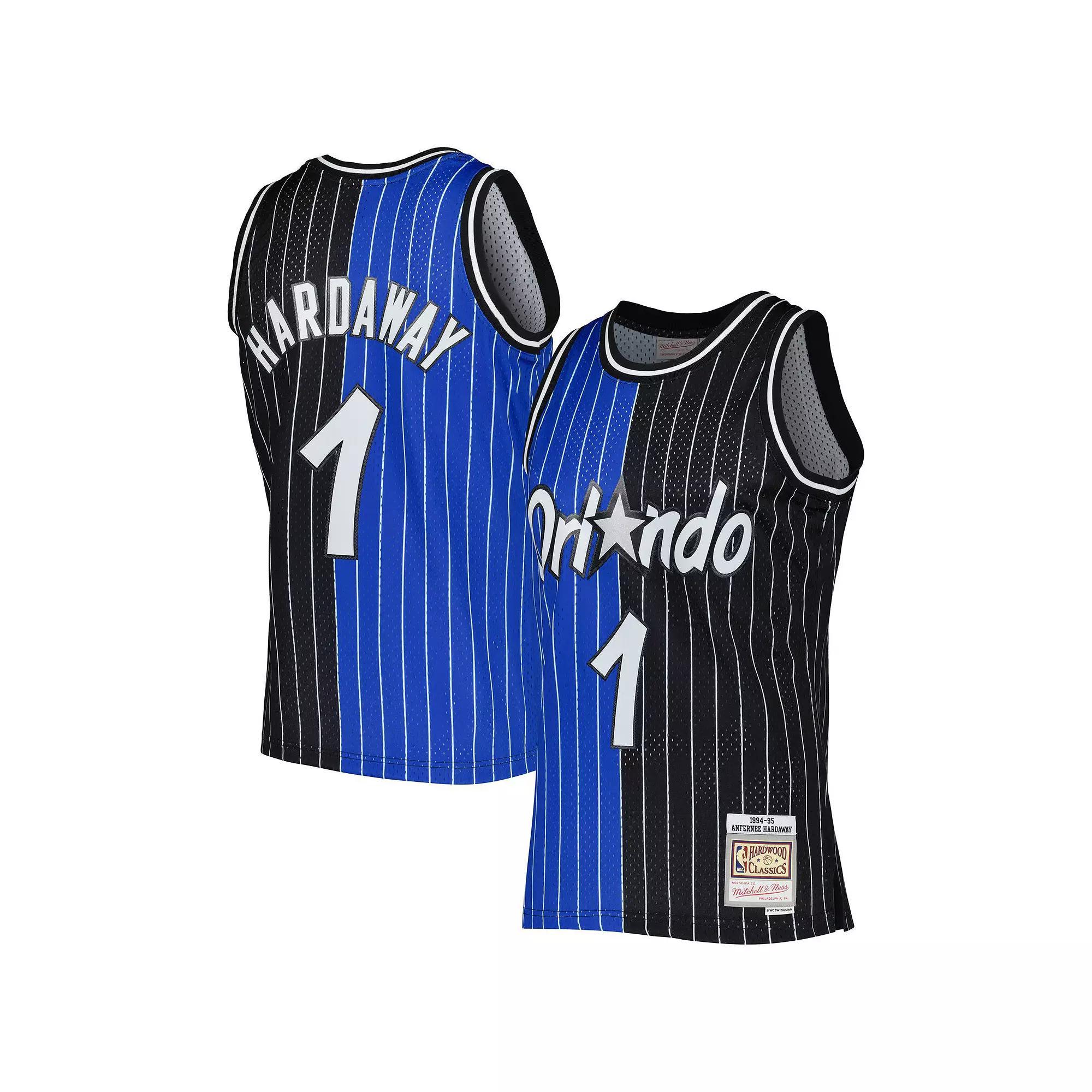Men's Mitchell & Ness Penny Hardaway Blue/Black Orlando Magic Hardwood Classics 1994-95 Split Swingman Jersey, Size: Small, Mag Blue Product Image
