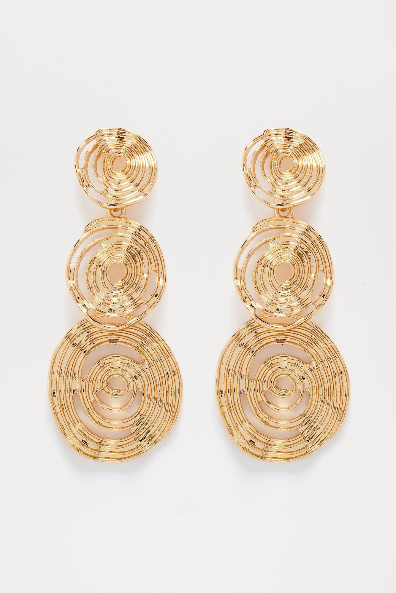 In The Circle Of Love Earrings - Gold Product Image