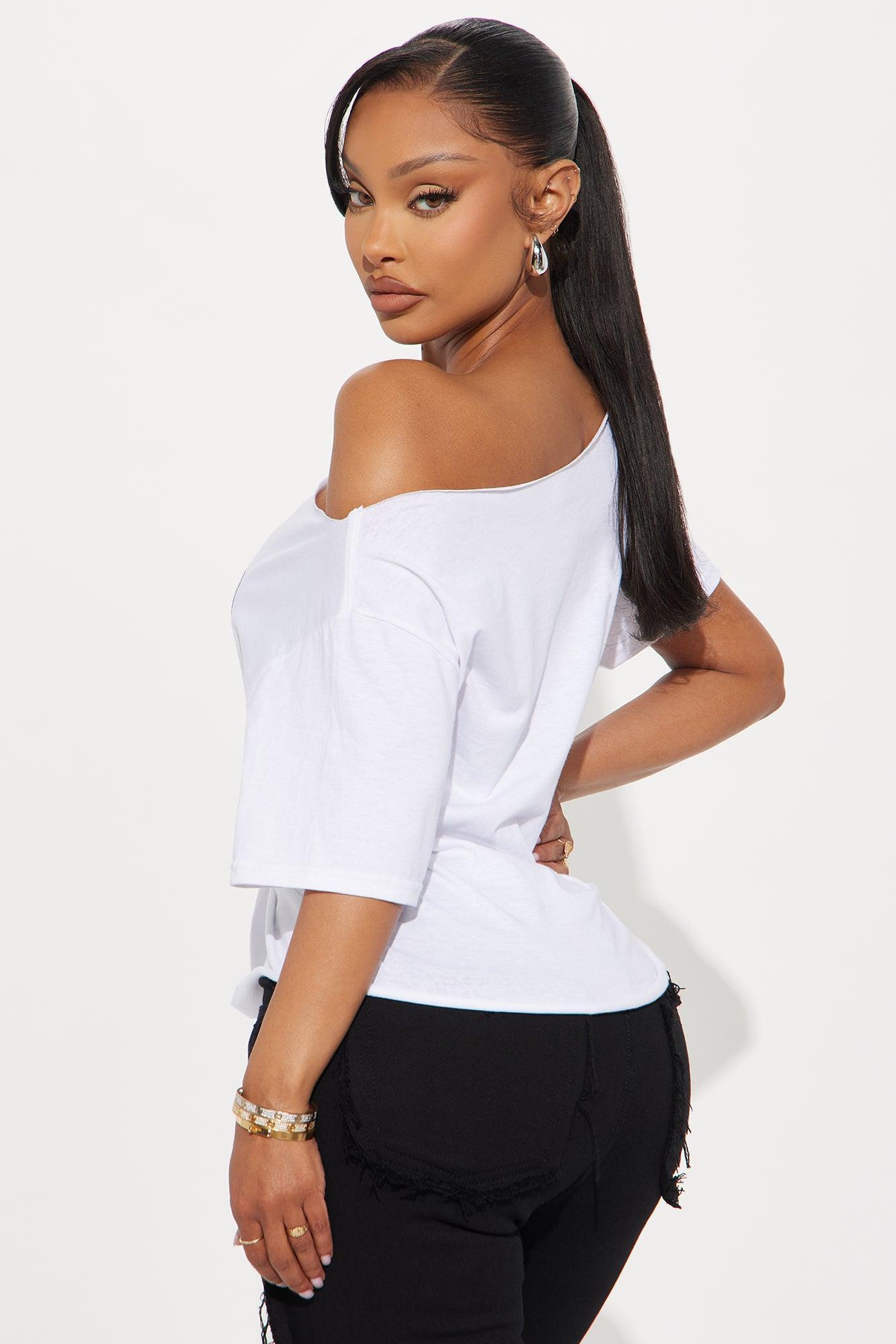The Rolling Stones Leopard Off Shoulder Top - Cream Product Image