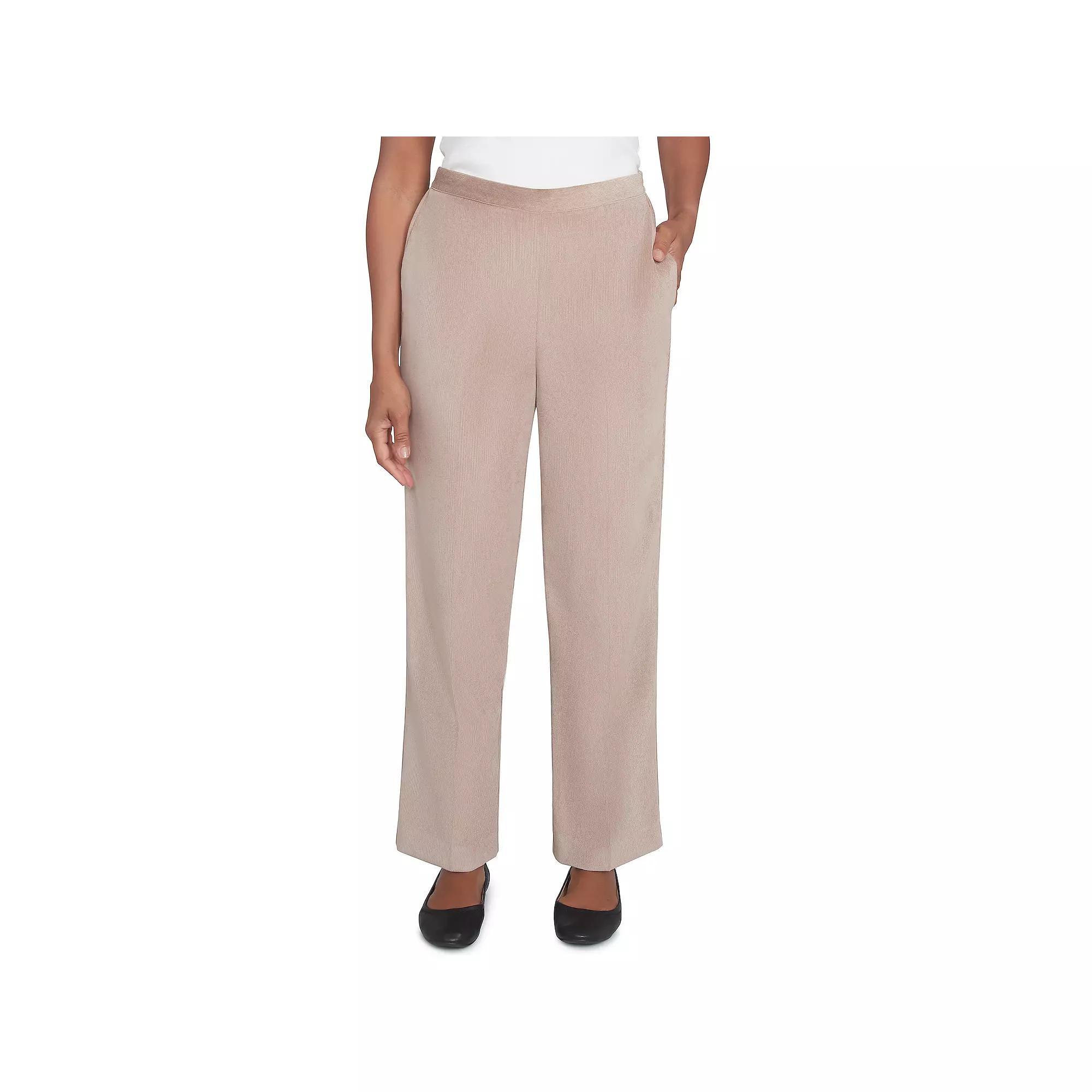 Womens Alfred Dunner Classic Average Length Pleated Pants Pink Product Image