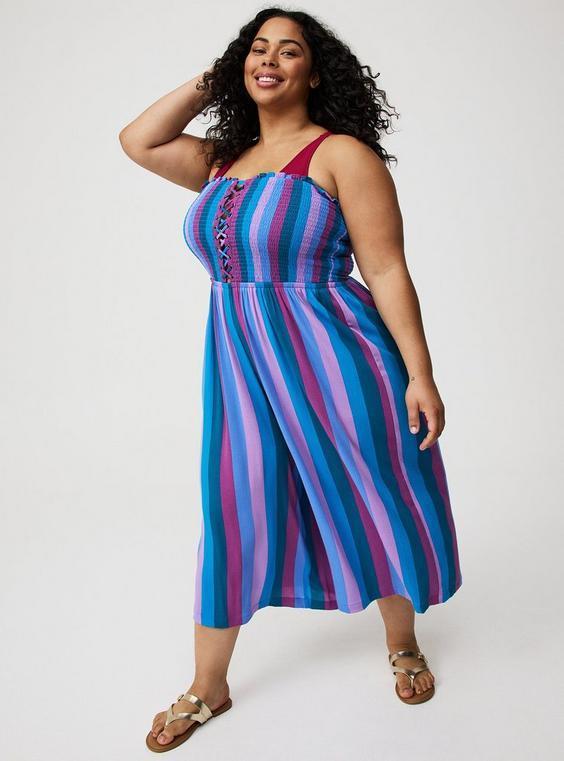 Lace-Up Culotte Jumpsuit Product Image