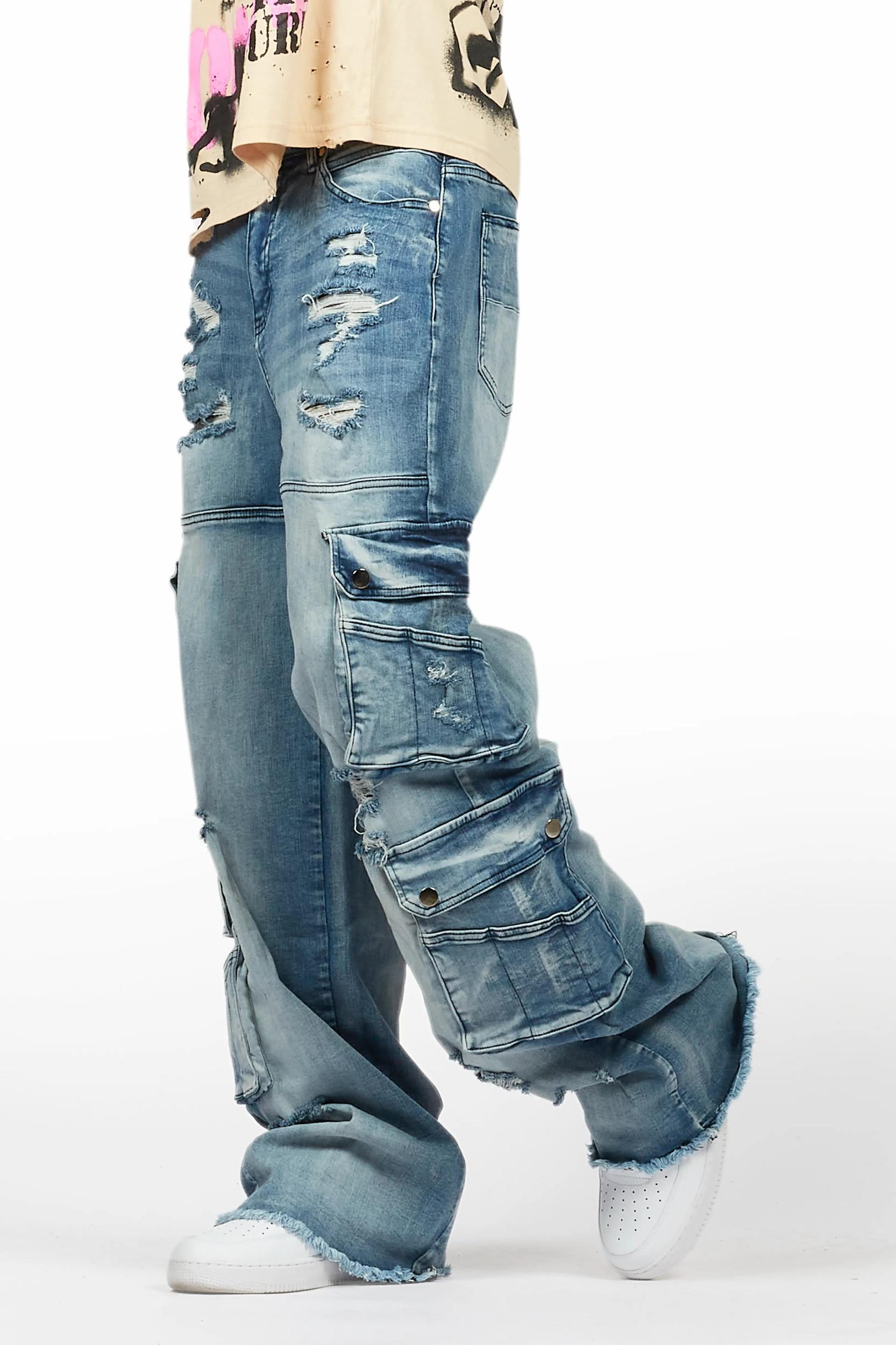 Keylor Blue Baggy Fit Jean Male Product Image
