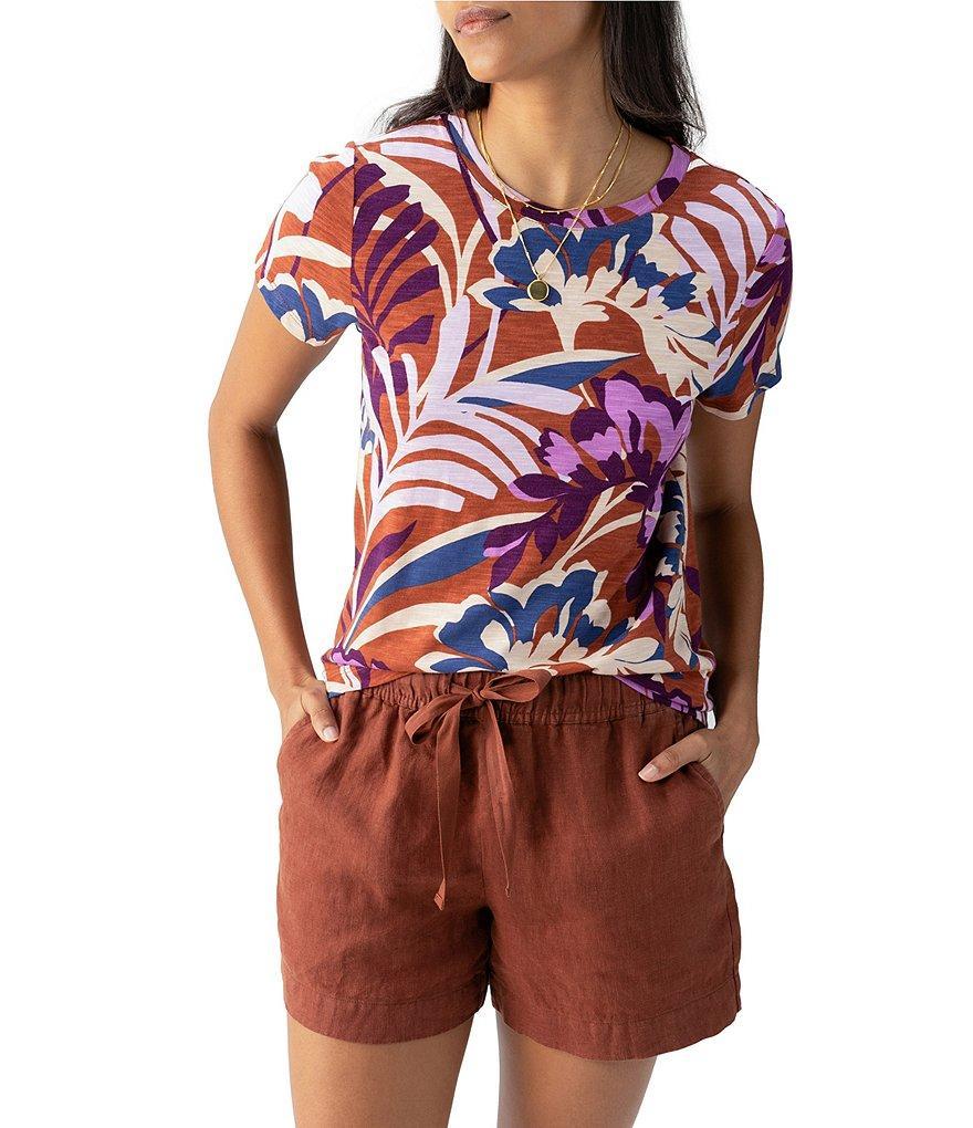Sanctuary The Perfect Abstract Print Crew Neck Short Sleeve Tee Product Image