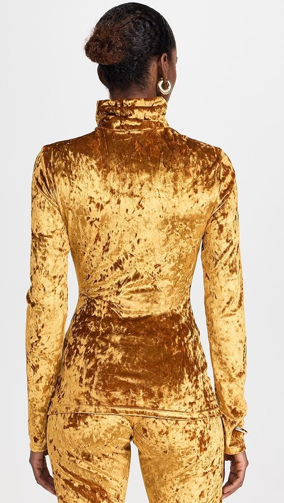 BruceGlen Crushed Velvet Turtleneck | Shopbop Product Image
