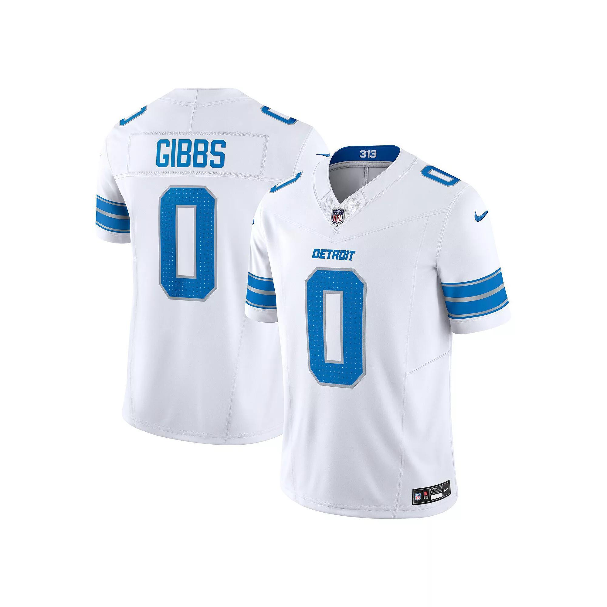 Men's Nike Jahmyr Gibbs White Detroit Lions Vapor F.U.S.E. Limited Jersey, Size: XL Product Image