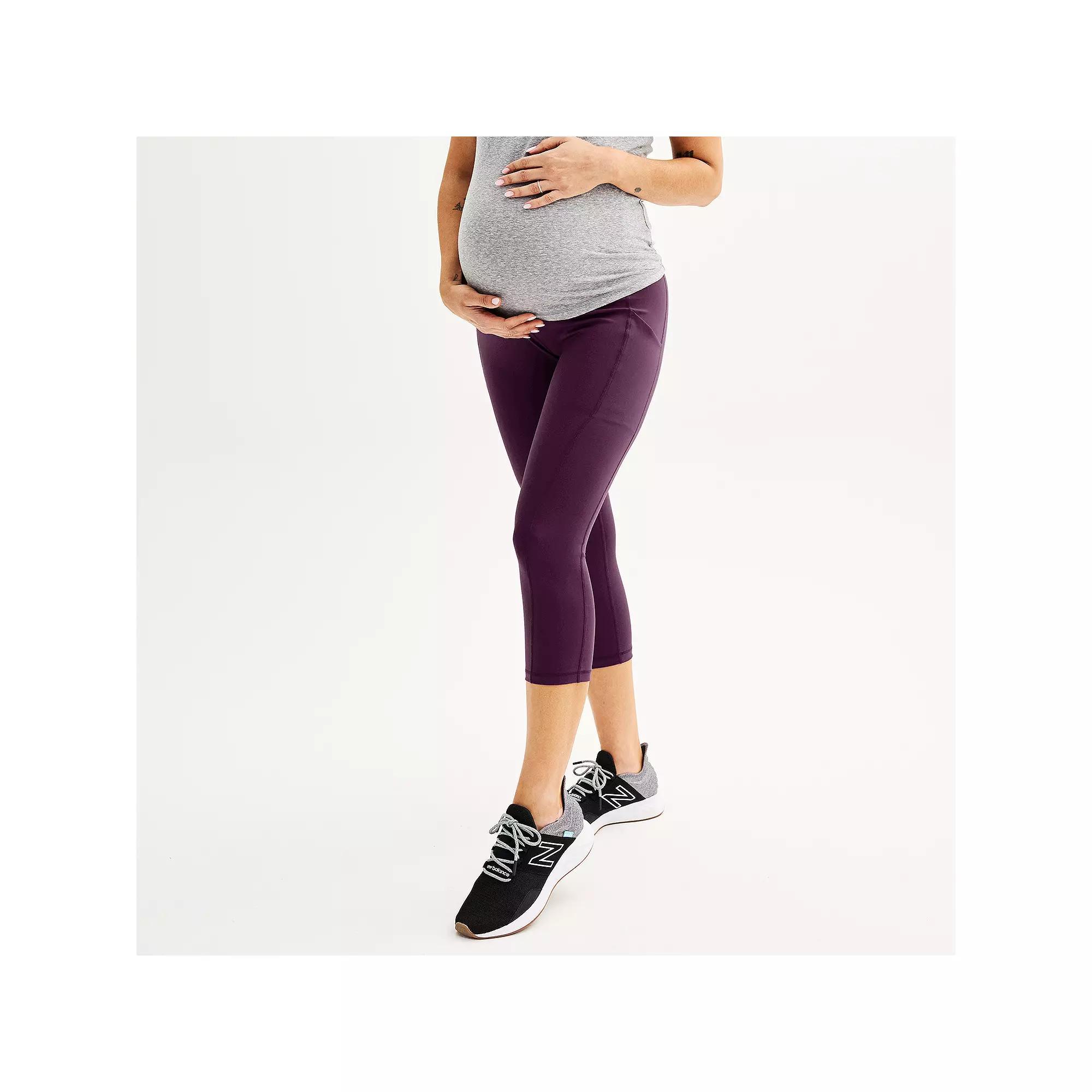 Maternity Tek Gear® Ultrastretch High Rise Capri Pants, Women's, Size: Small, Purple Appeal Product Image