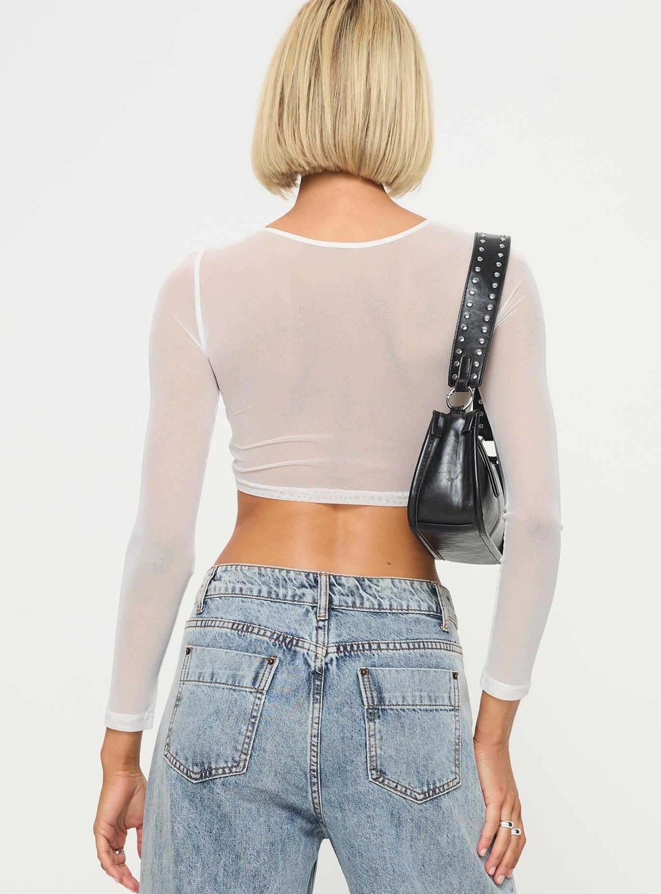 Middleton Long Sleeve Top White Product Image