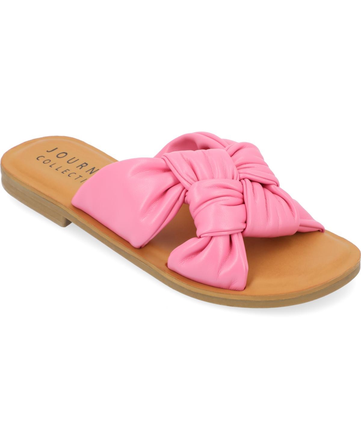 Journee Collection Womens Kianna Woven Flat Sandals Product Image