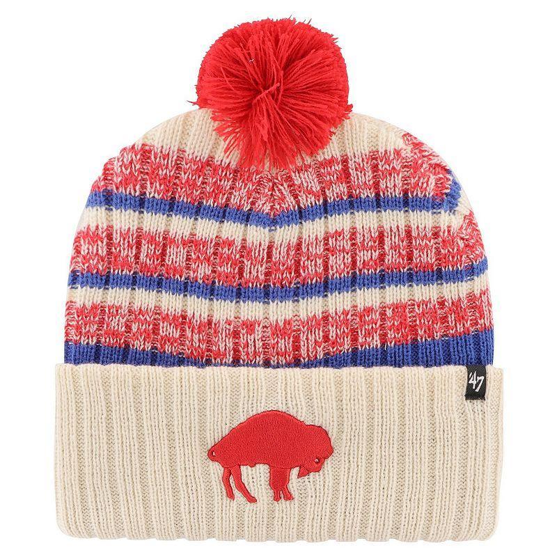 Mens 47 Natural Buffalo Bills Legacy Tavern Cuffed Knit Hat with Pom Product Image
