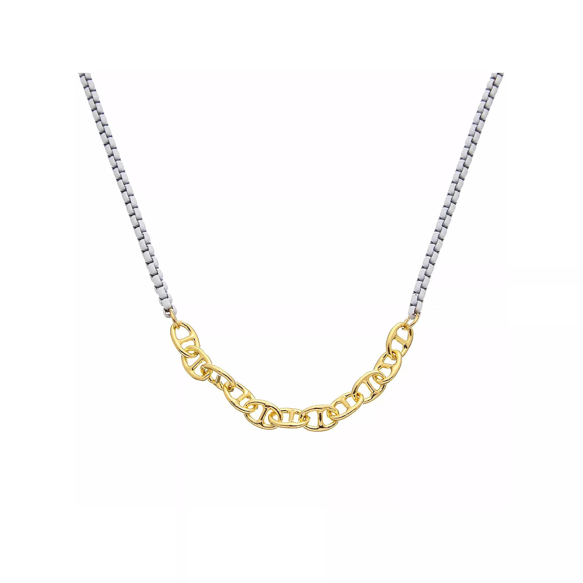 Juvell Two Tone 18k Gold Plated Necklace, Women's, Size: 16-18" ADJ, Gold Tone Product Image
