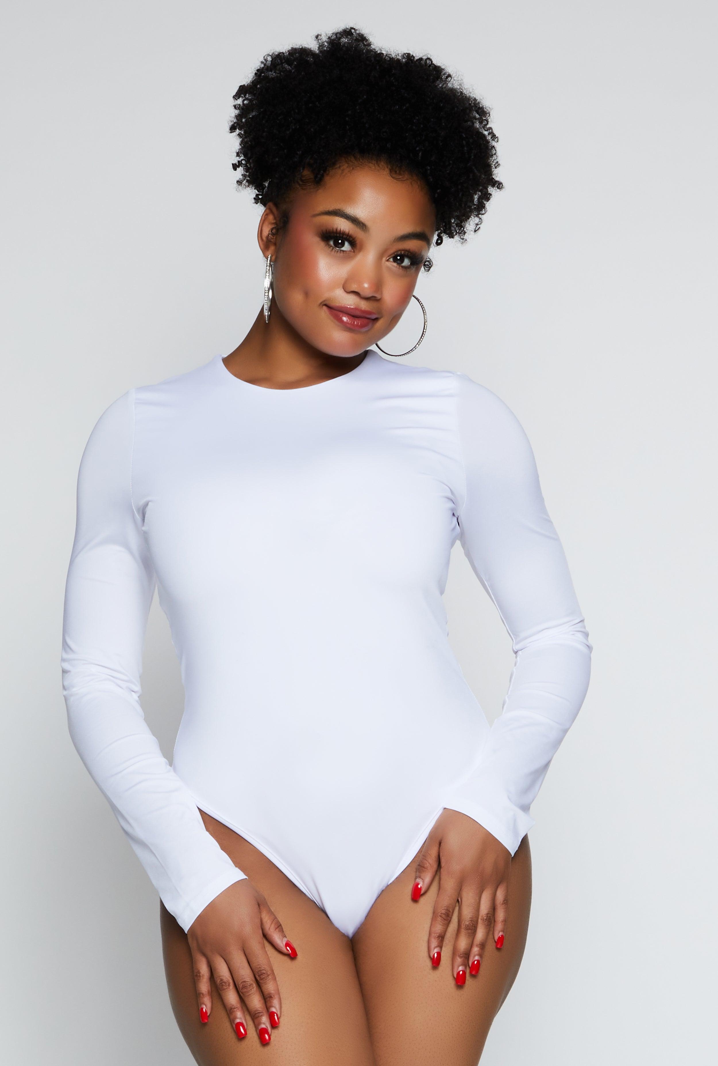 Womens Plus Size Daisy Double Layer Bodysuit Product Image