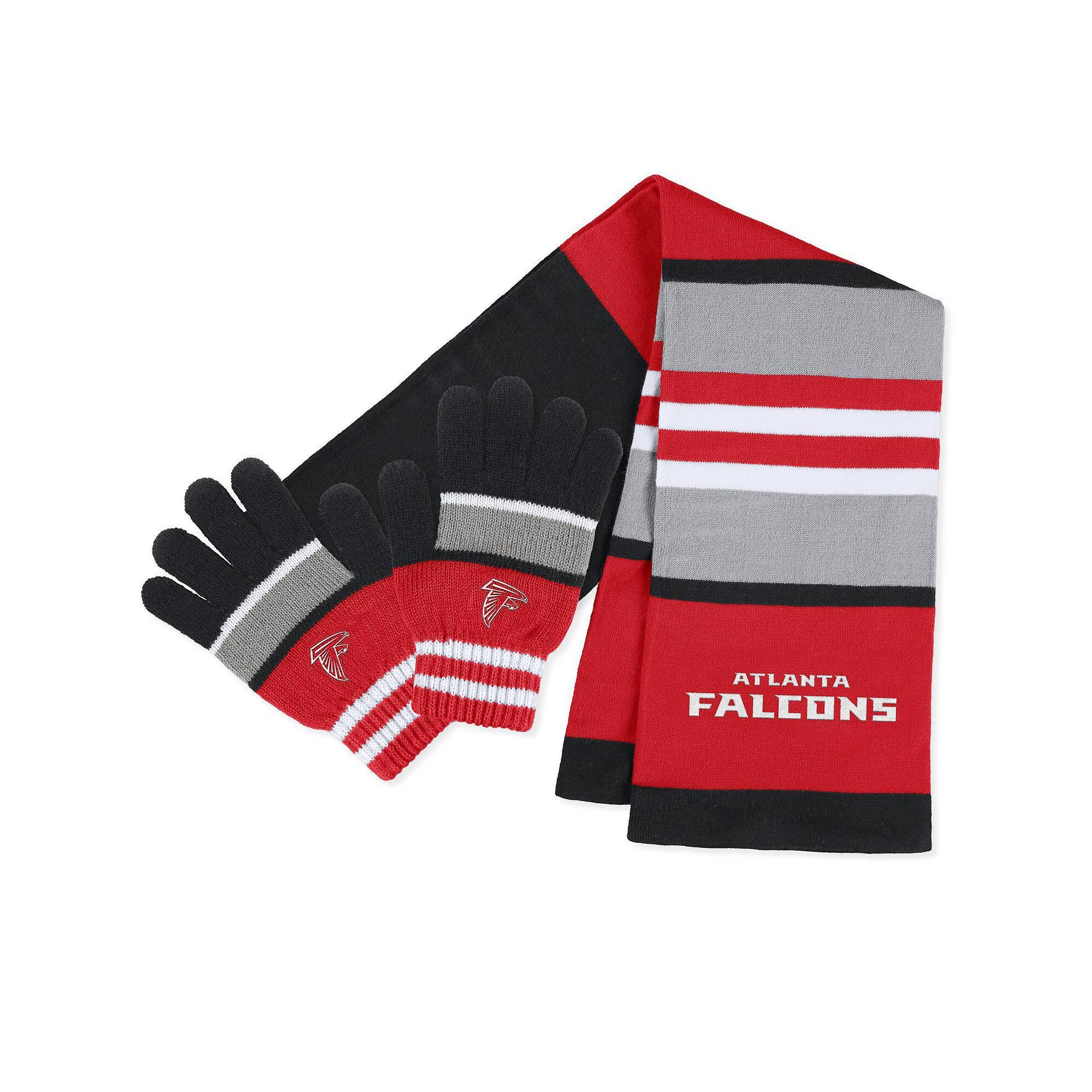 Womens WEAR by Erin Andrews Atlanta Falcons Stripe Glove & Scarf Set Product Image