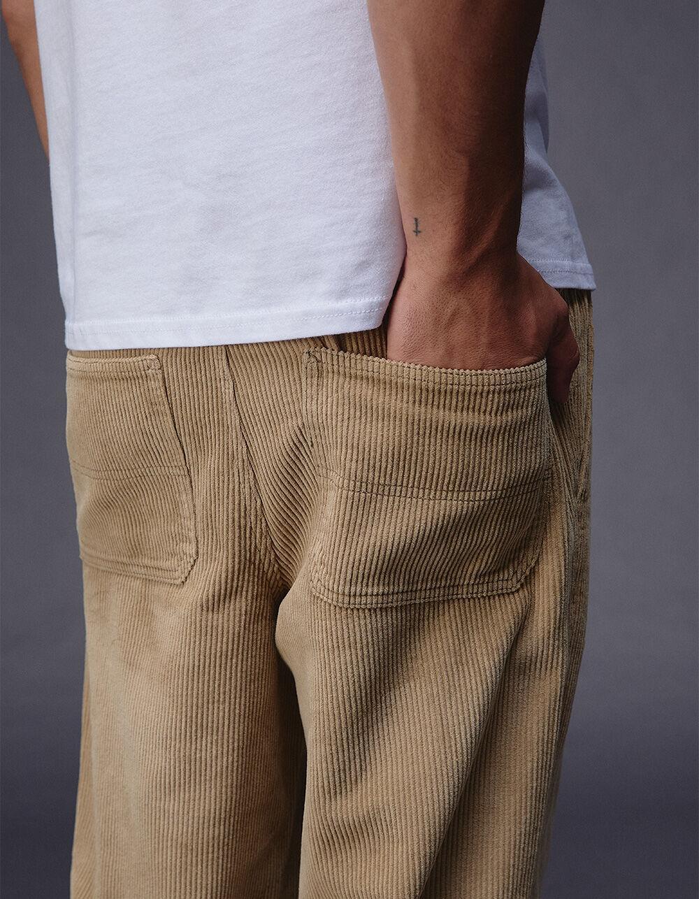 RSQ Mens Washed Straight Fit Corduroy Pants - HONEY Product Image