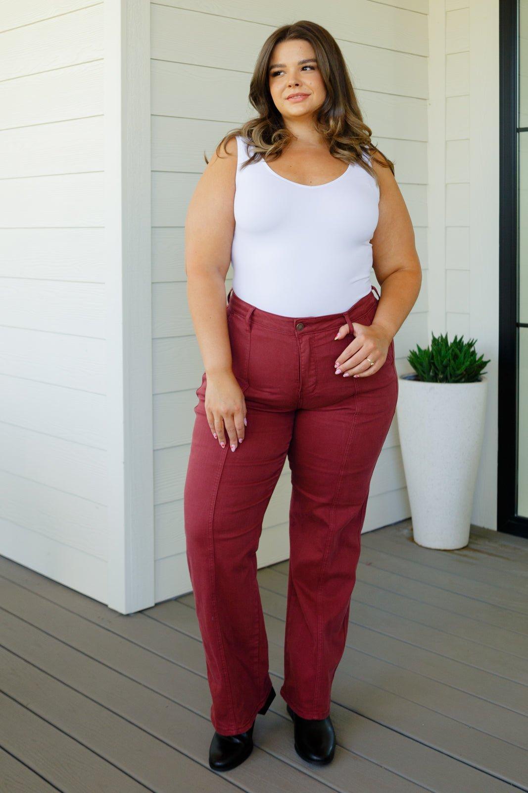 Peggy High Rise Cargo Straight Jeans in Pink (Online Exclusive) Product Image