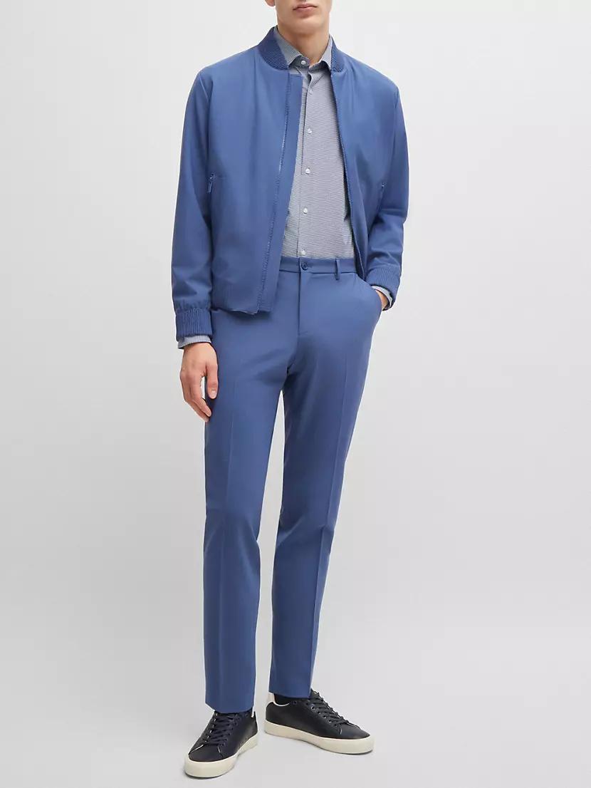 Regular Fit Shirt in Structured Performance Stretch Fabric Product Image