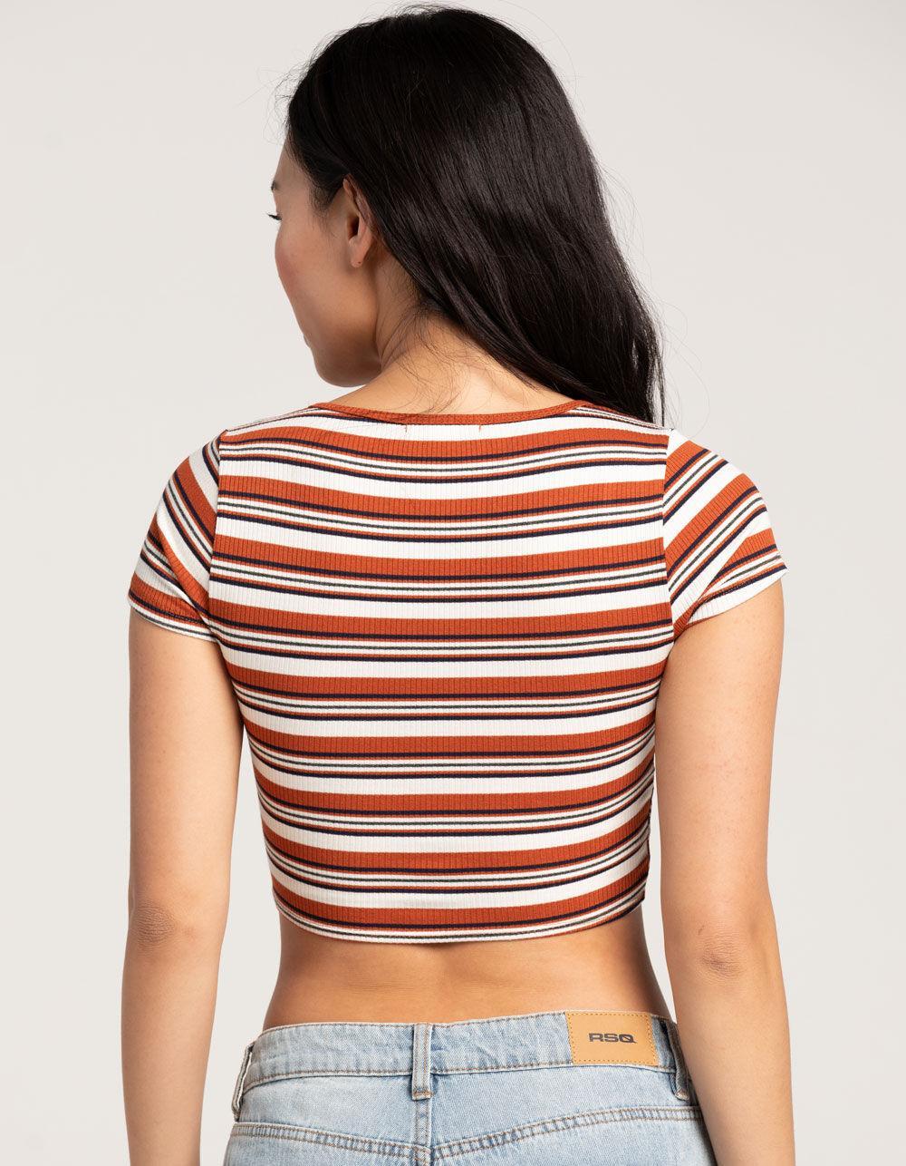 FULL TILT Square Neck Womens Crop Tee Product Image