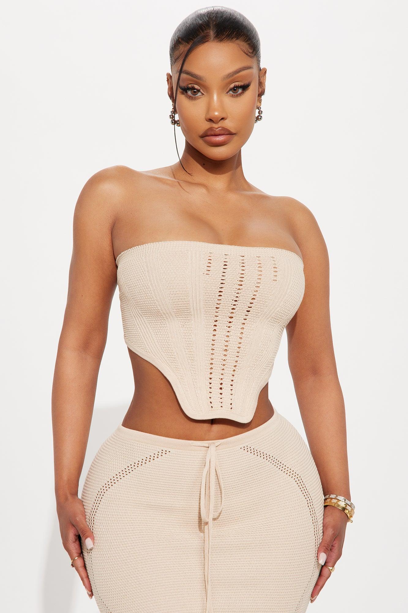 Lyla Crochet Maxi Skirt Set - Cream Product Image