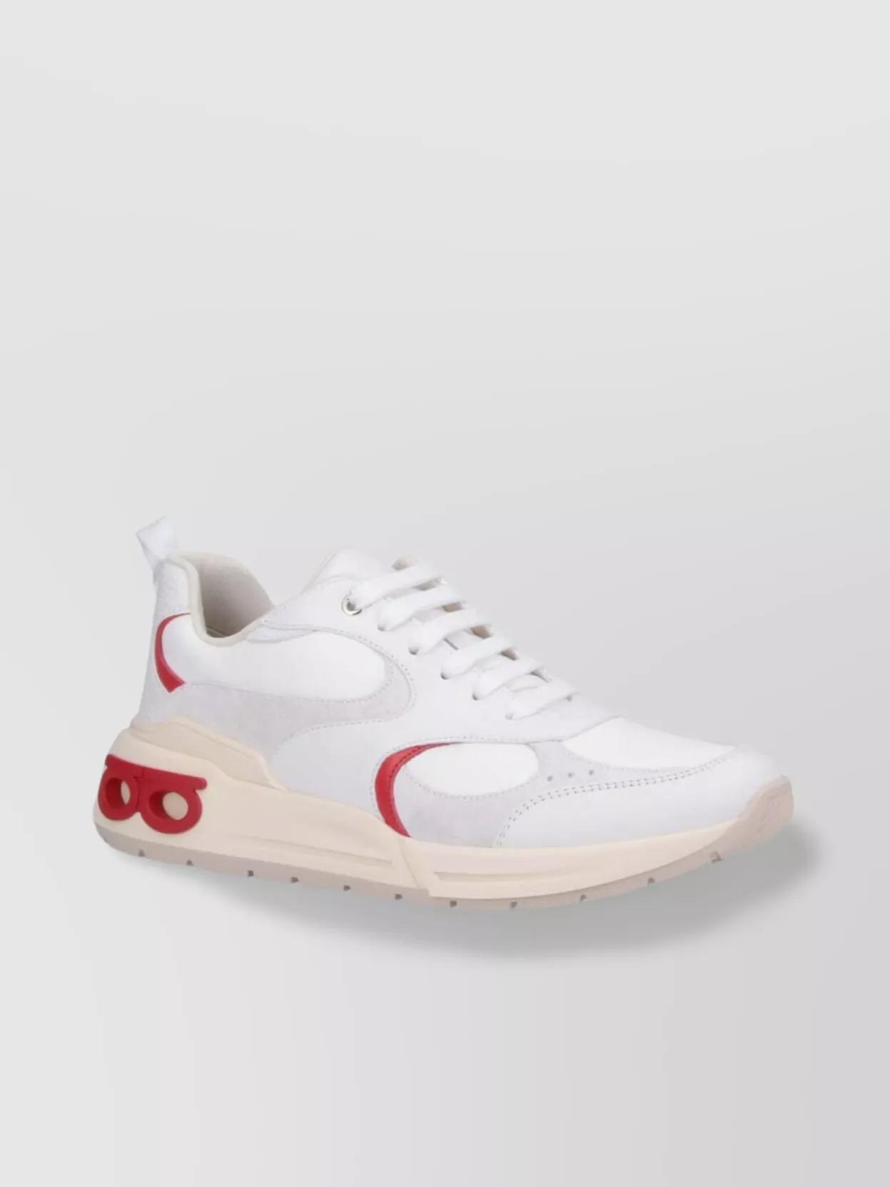 FERRAGAMO Low Top Sneakers Pull Tab In Grey Product Image