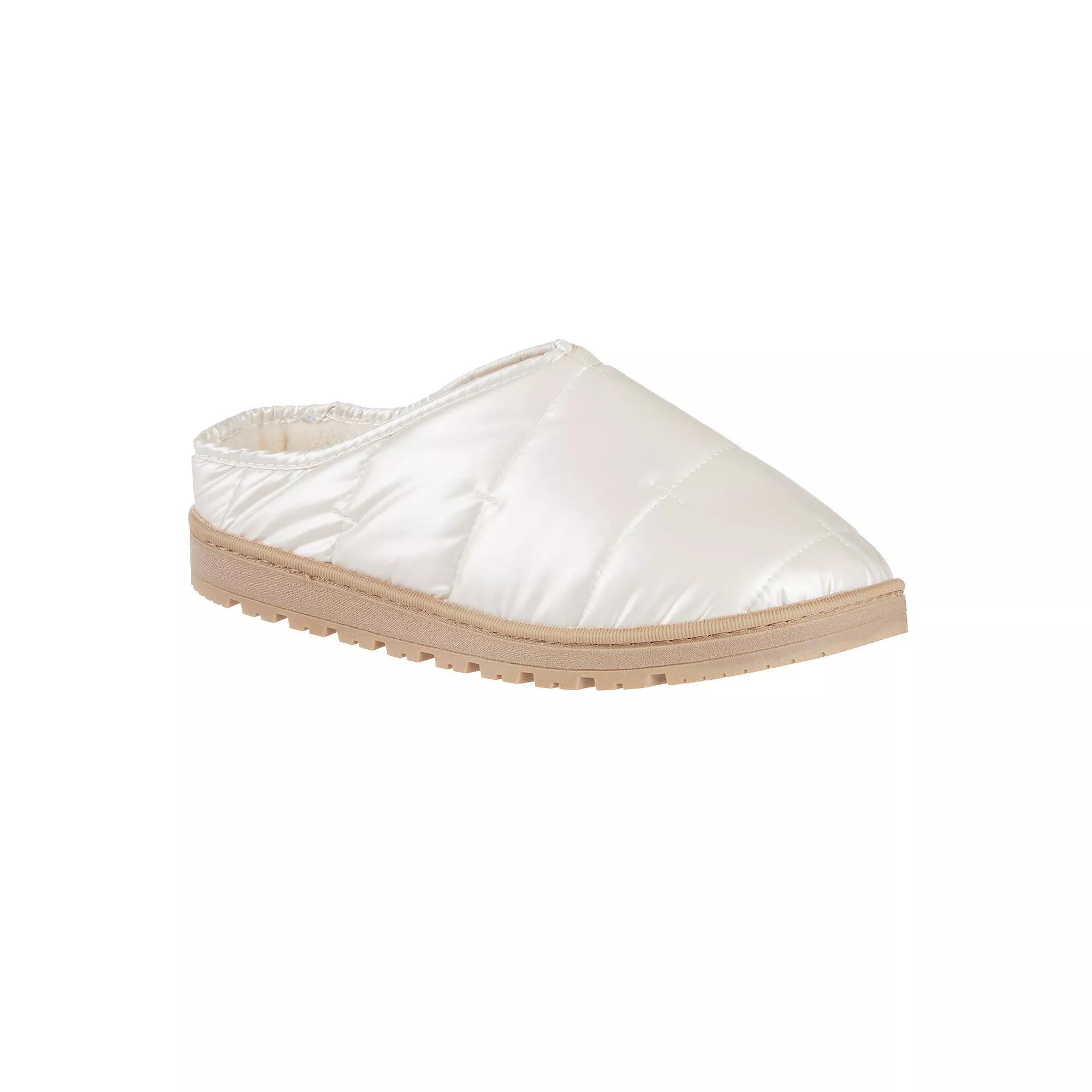 isotoner Mikaela Memory Foam Women's Indoor/Outdoor Puffer Clog Slippers, Size: Small, Ewe Product Image