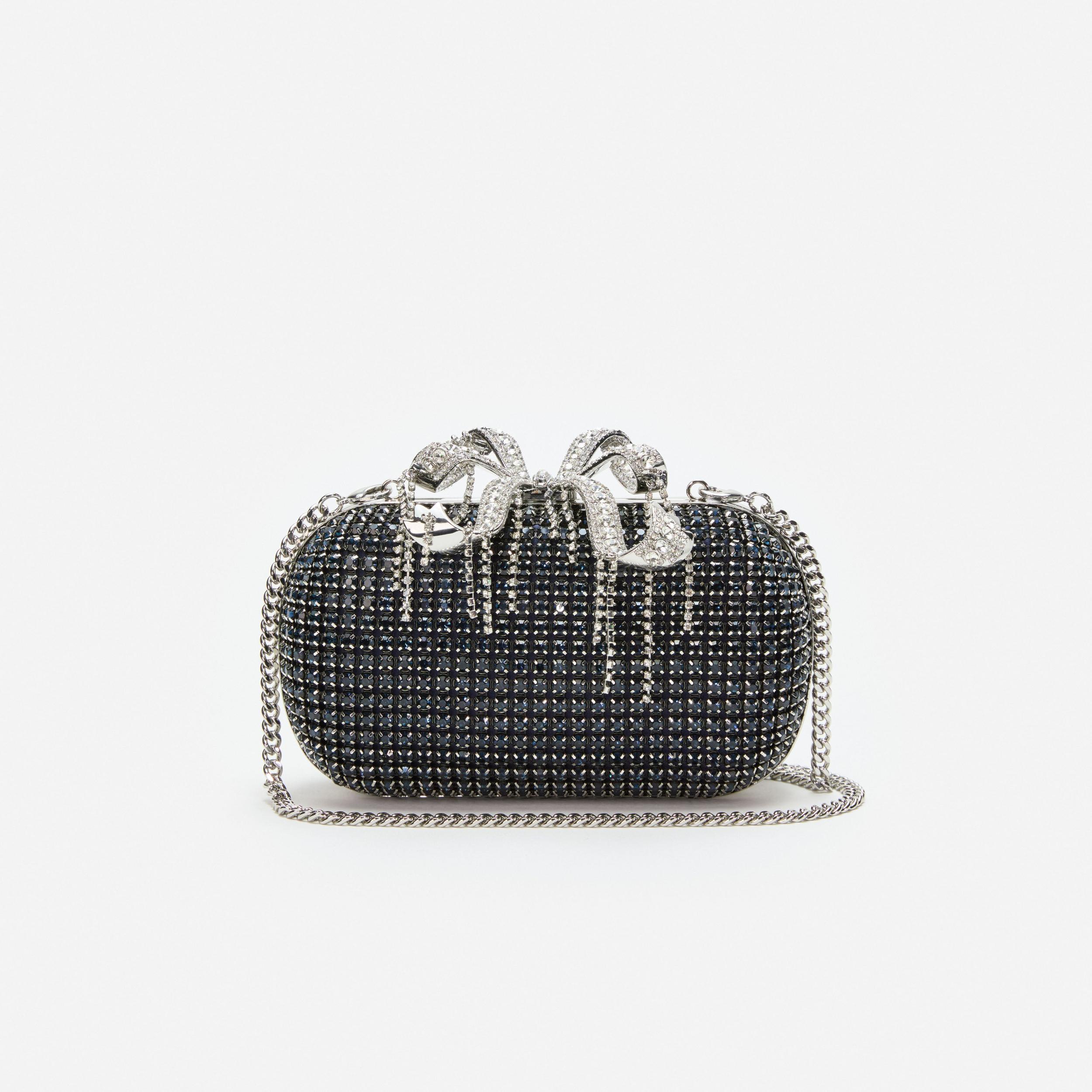 Navy Chainmail  Clutch Bag Product Image