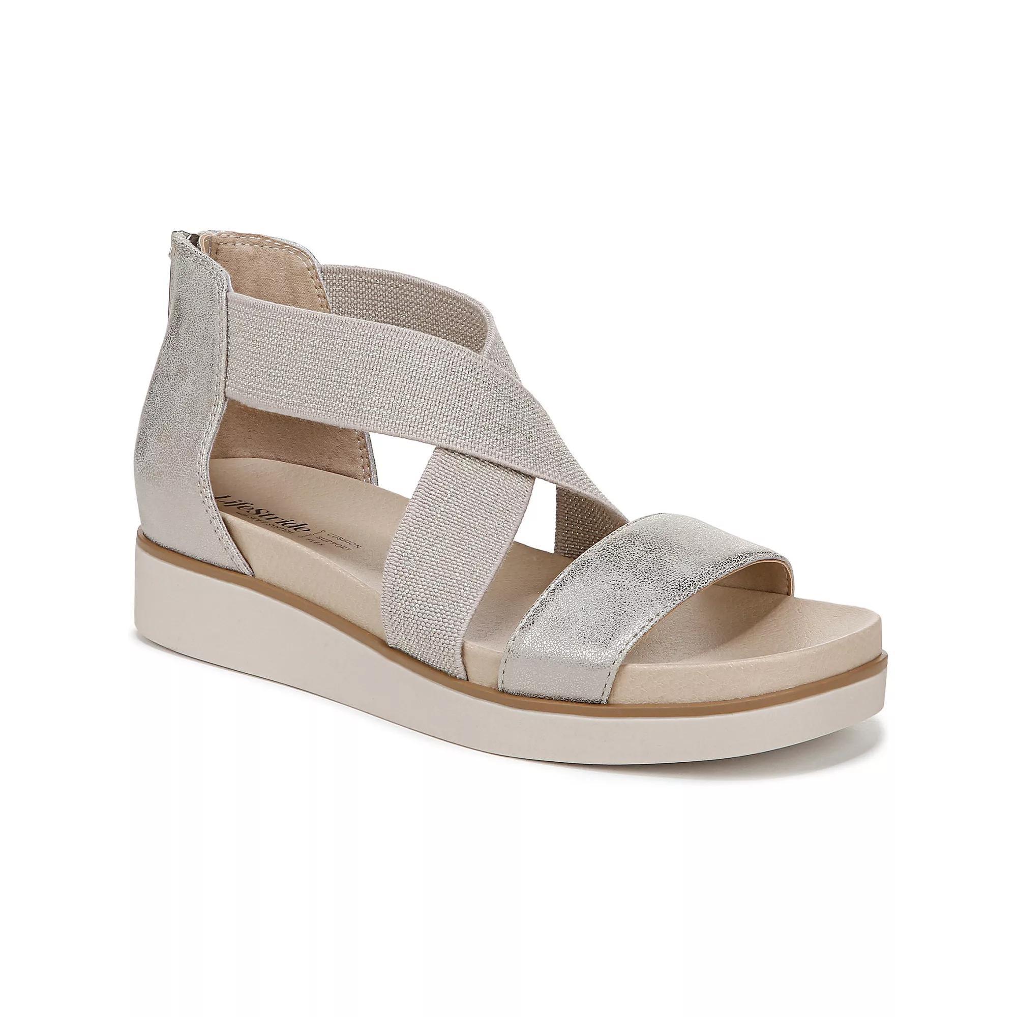LifeStride Giselle Women's Strappy Platform Sandals, Size: 6 Wide, Brown Product Image