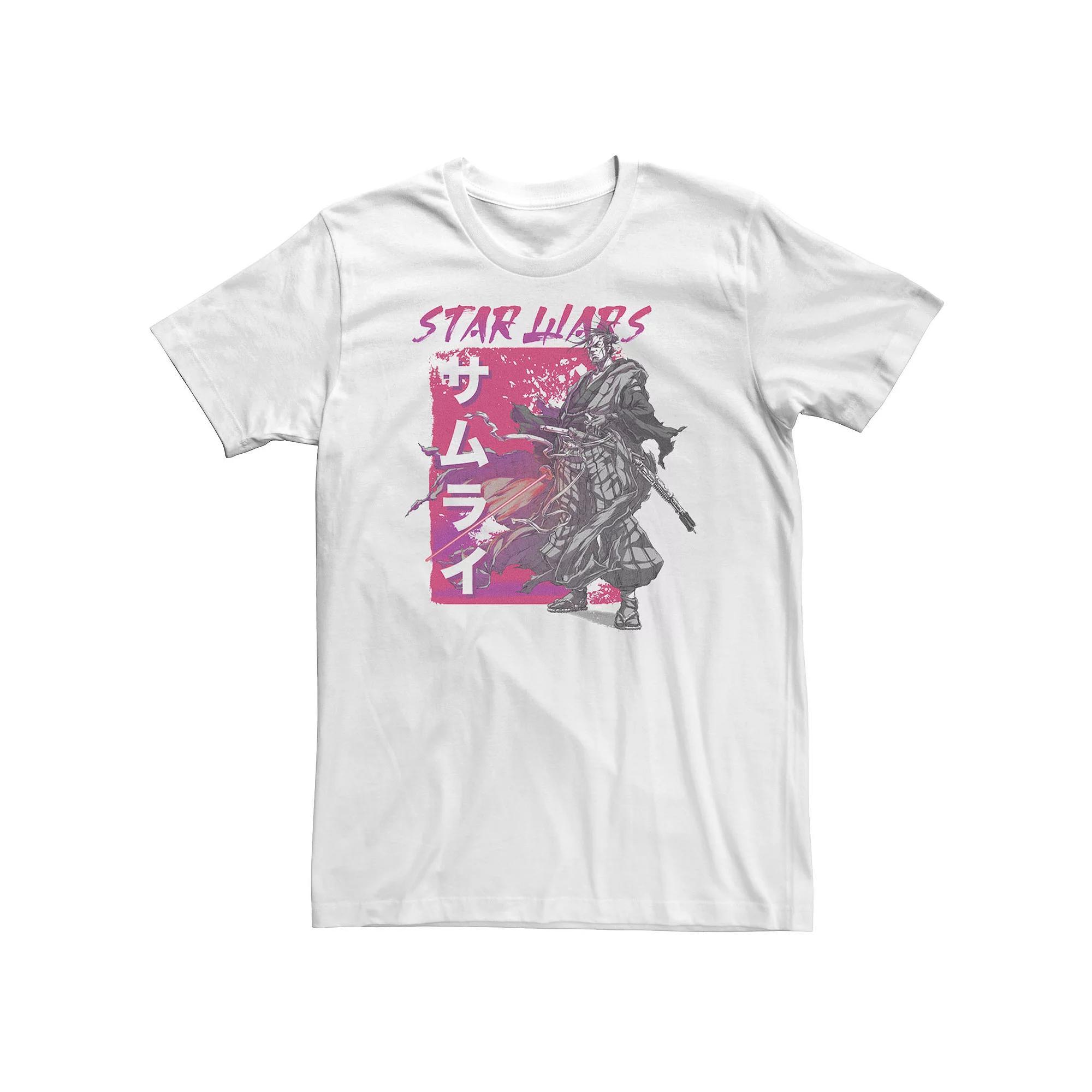 Big & Tall Star Wars: Visions Samurai Grunge Logo Tee, Men's, Size: XL Tall, White Product Image