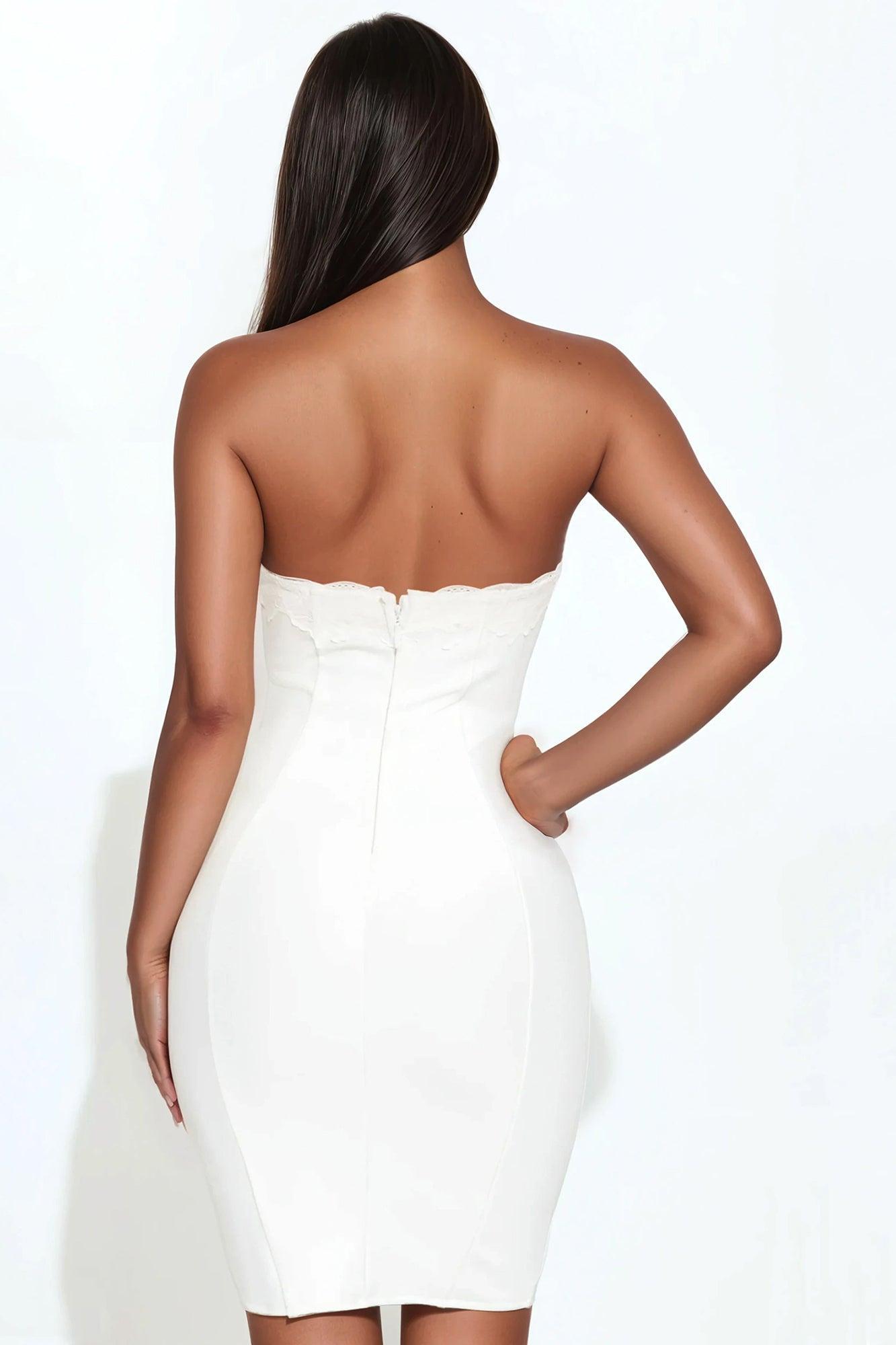 Shaina Bandage Midi Dress - White Product Image