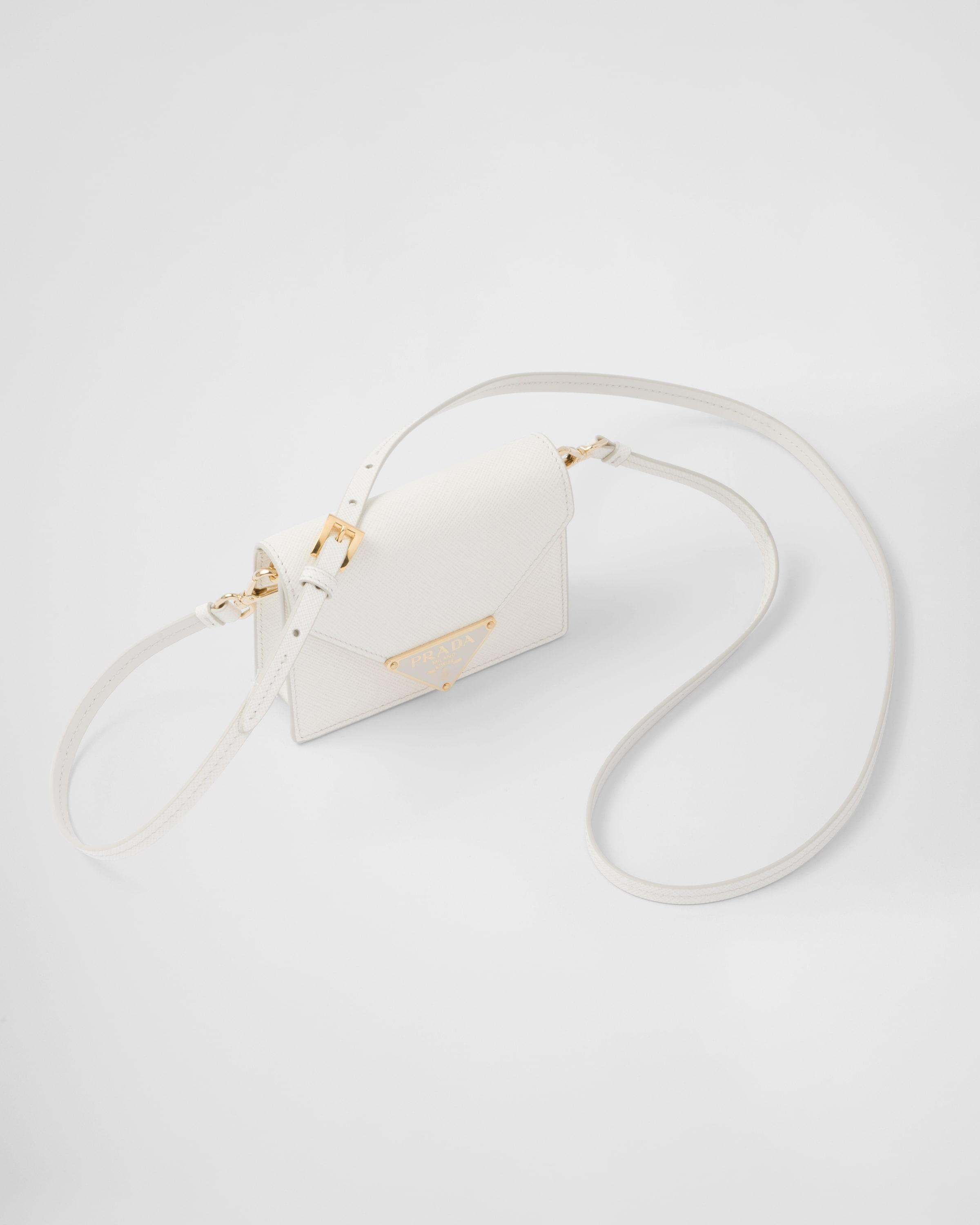 Saffiano leather card holder with shoulder strap Product Image