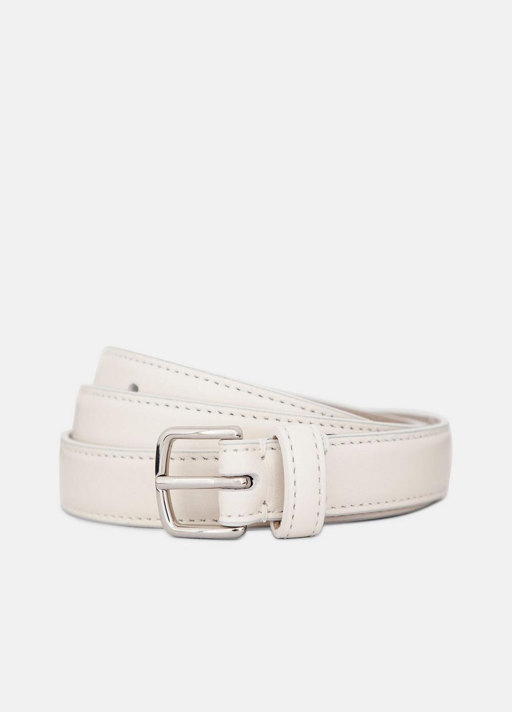 Womens Stitched Leather Belt Product Image