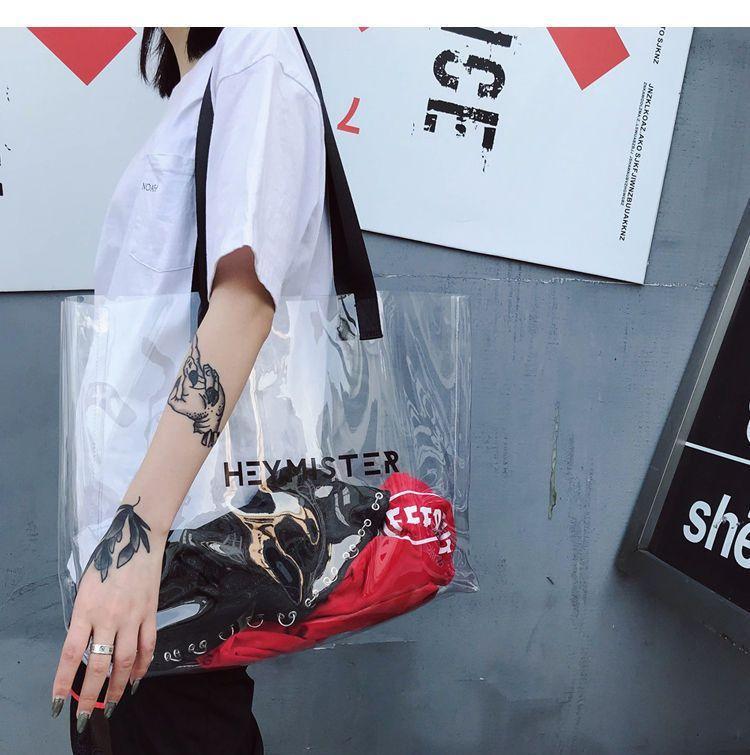 Transparent Lettering Tote Bag Product Image