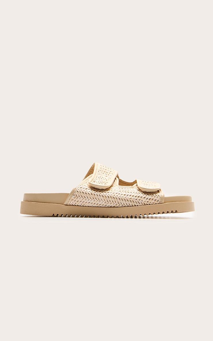 Stone Pu Round Toe Woven Velcro Straps Product Image