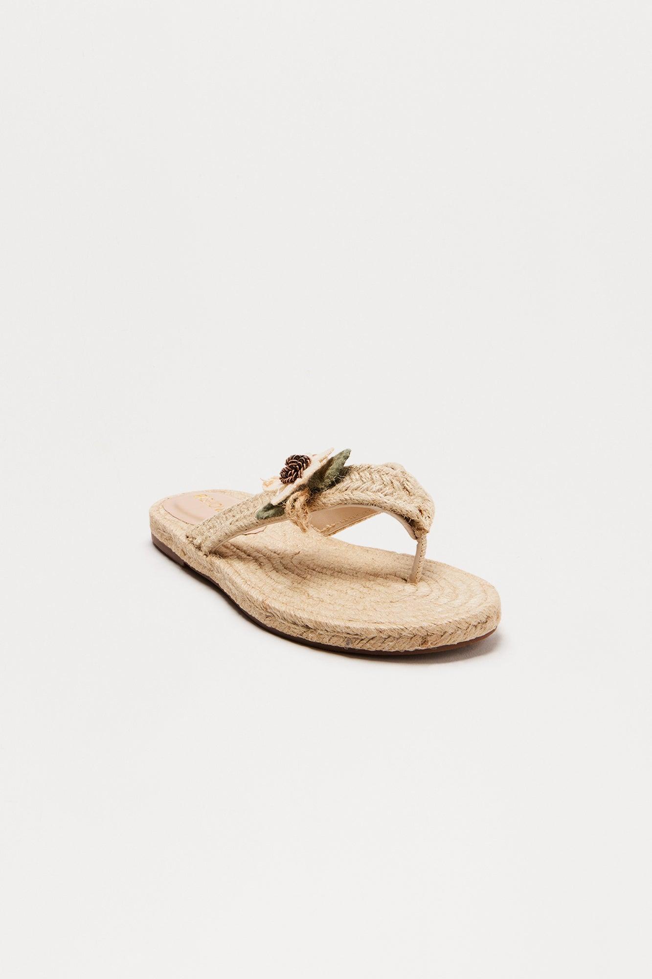 Makoa Jute Sandals - Cream/combo Product Image